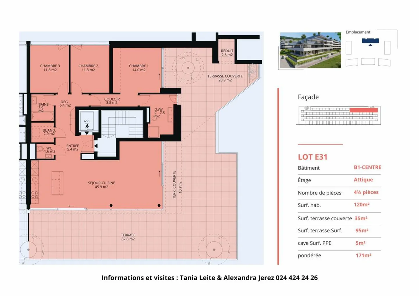 Attique neuf de 4.5 pièces avec rooftop terrasse - Foto 12 di 13