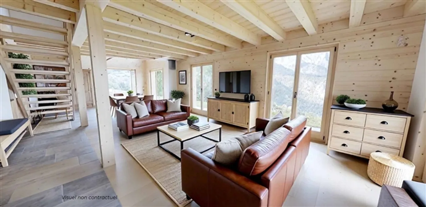 Projet - Nouveau Chalet en Pin Suisse (A) avec Permis de Construire - Photo 3 sur 9