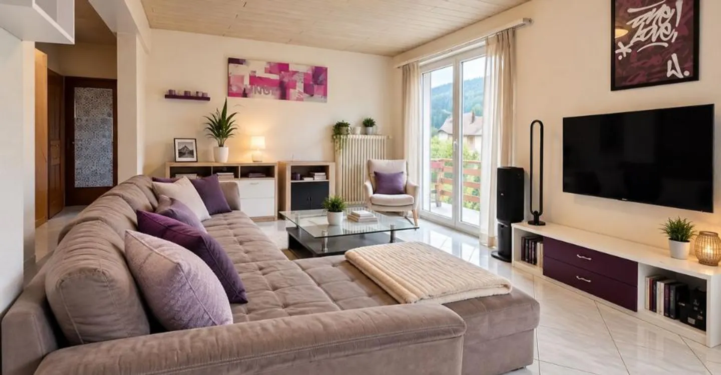 Sonnendurchflutete individuelle Villa mit großem Garten und zwei privaten Garagen - Foto 7 von 12