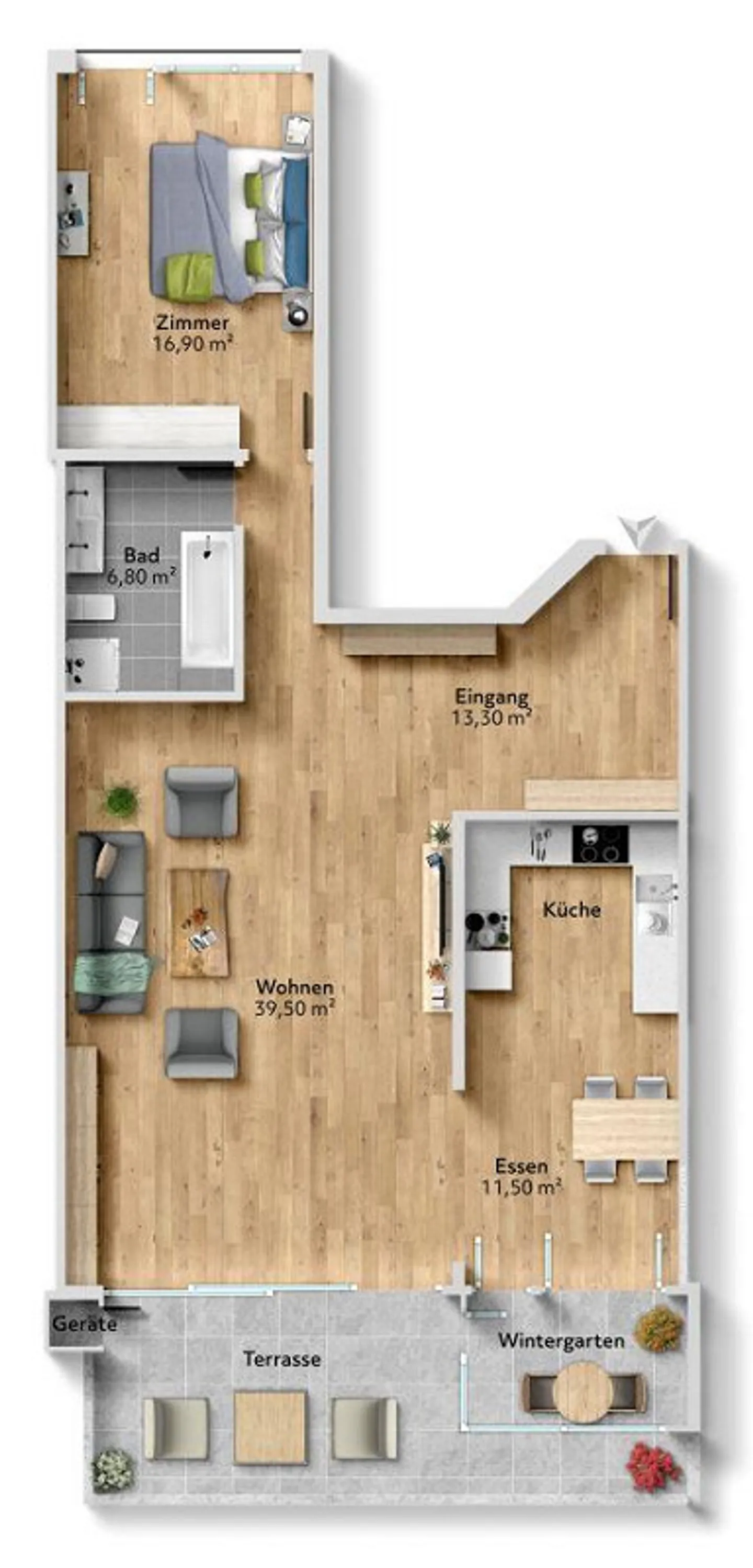 Appartement 2½ pièces avec vue magnifique et espace de baignade privé - Photo 15 sur 17