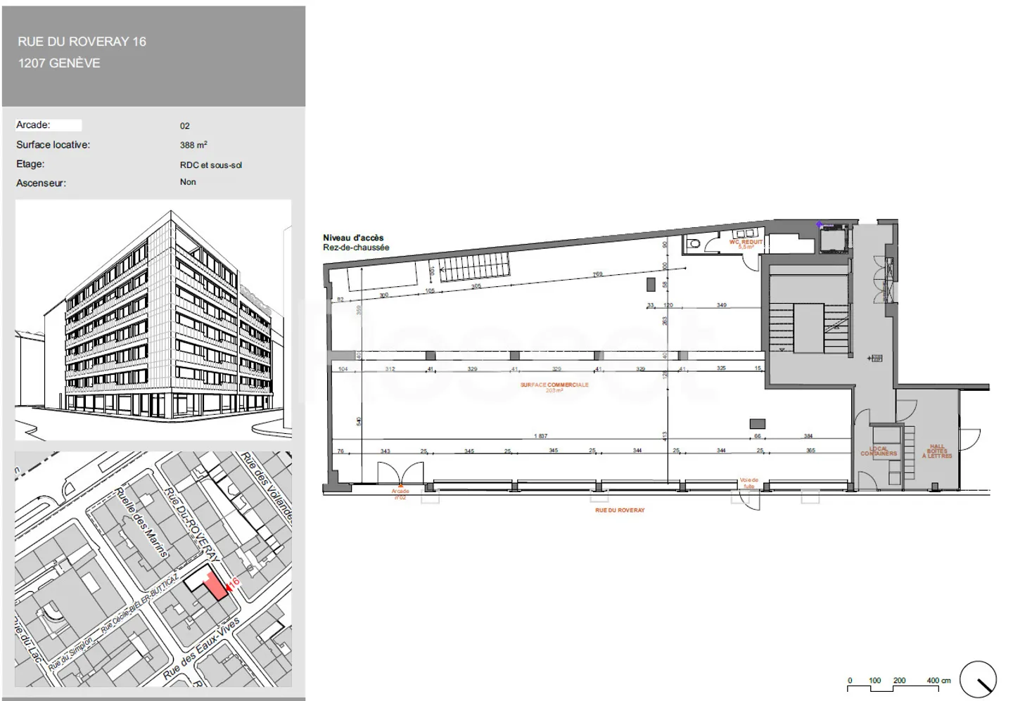Arcade of approximately 388 m² including 179 m² in the basement - Photo 5 of 6