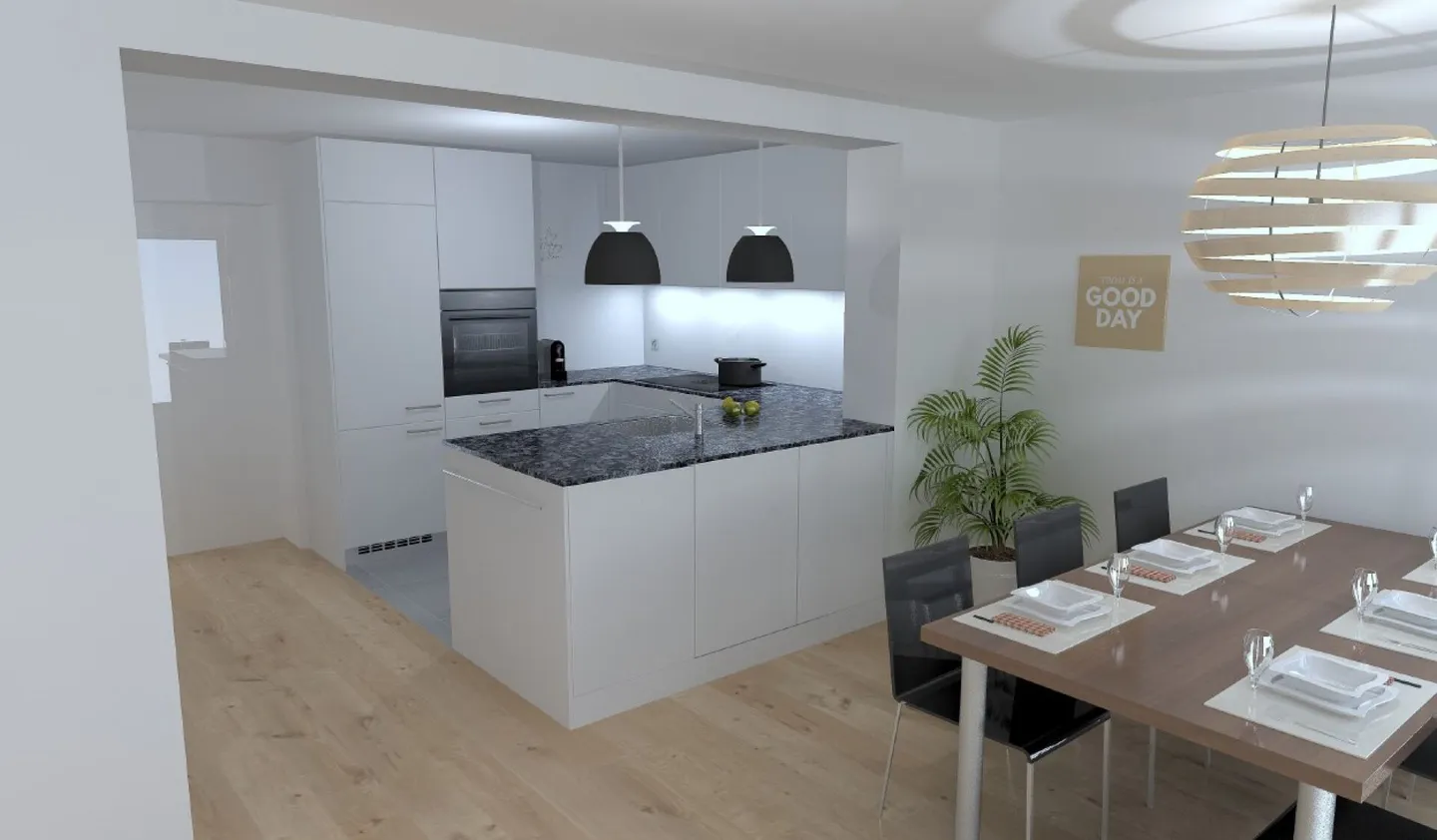 Première occupation après rénovation - Appartement de 4,5 pièces au sous-sol - Photo 2 sur 15