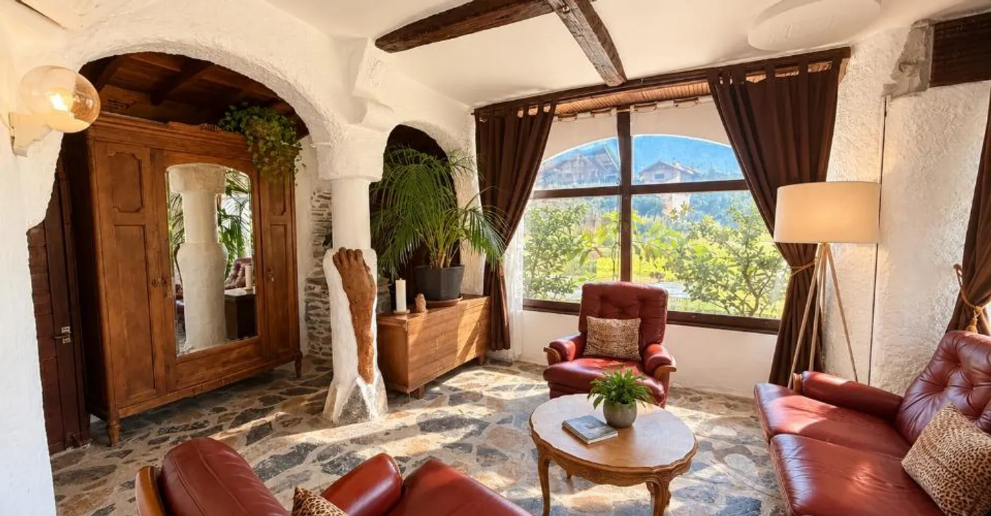 Atypical Character House in Savièse: Volumes, Authenticity, and Potential - Photo 3 of 13