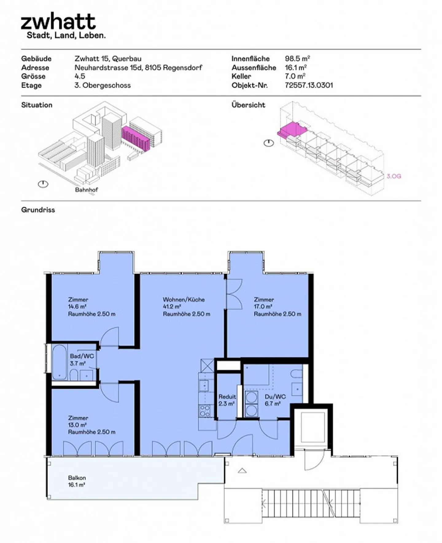 Neubau 4.5 Zimmer Wohnung in Regensdorf - Foto 12 von 12