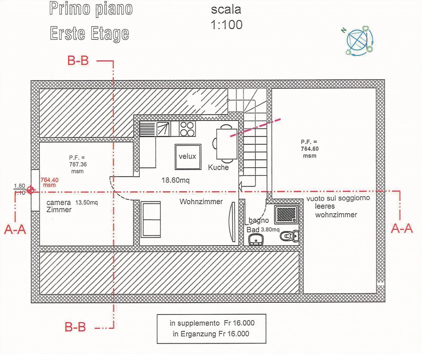 NEW BUILD IN FAIDO - SEMI-DETACHED HOUSE WITH 4.5 ROOMS, GARDEN AND MOUNTAIN VIEW - Photo 6 of 12