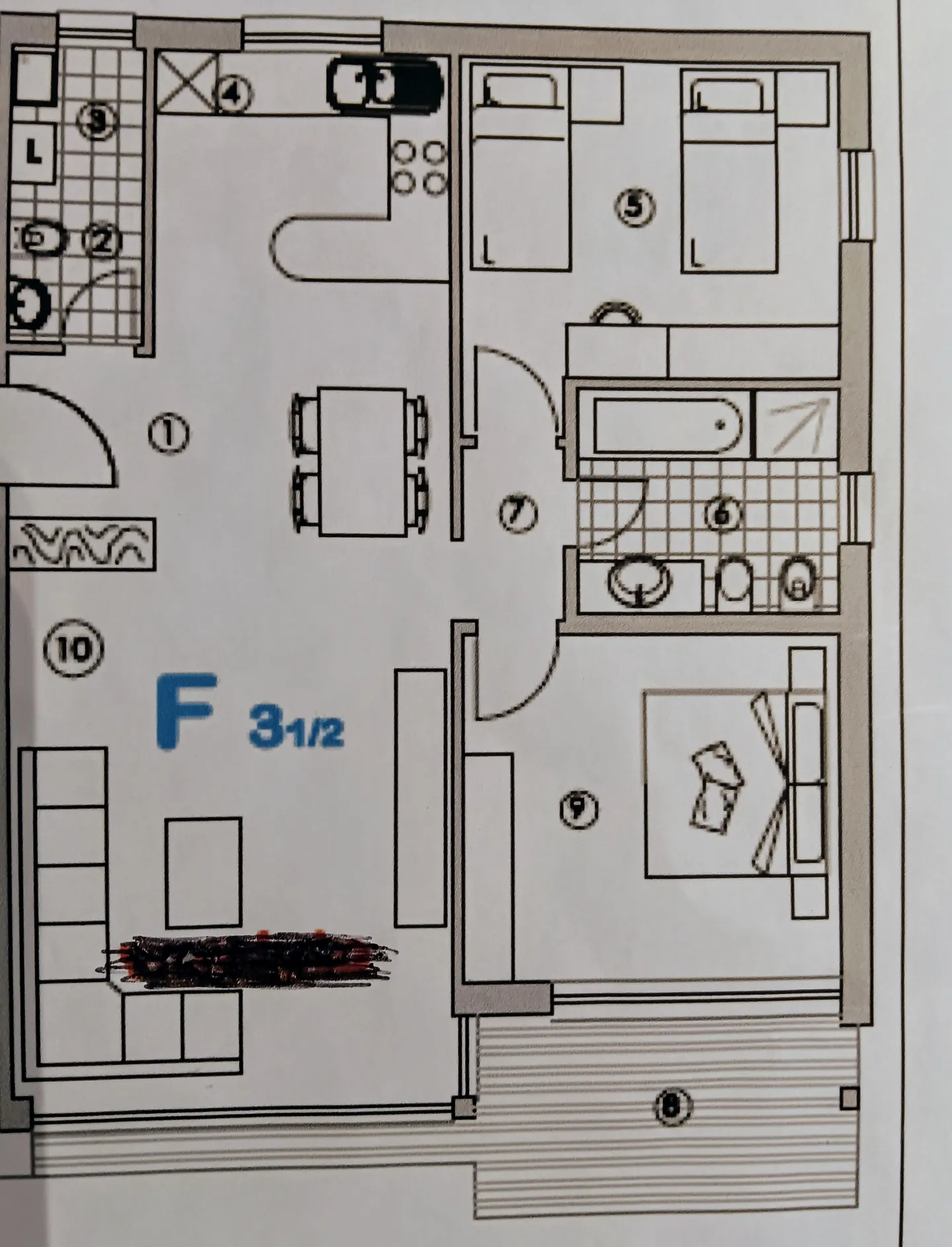 Wohnung 3.5 95mq mit Autoabstellplatz zu verkaufen - Foto 3 von 3