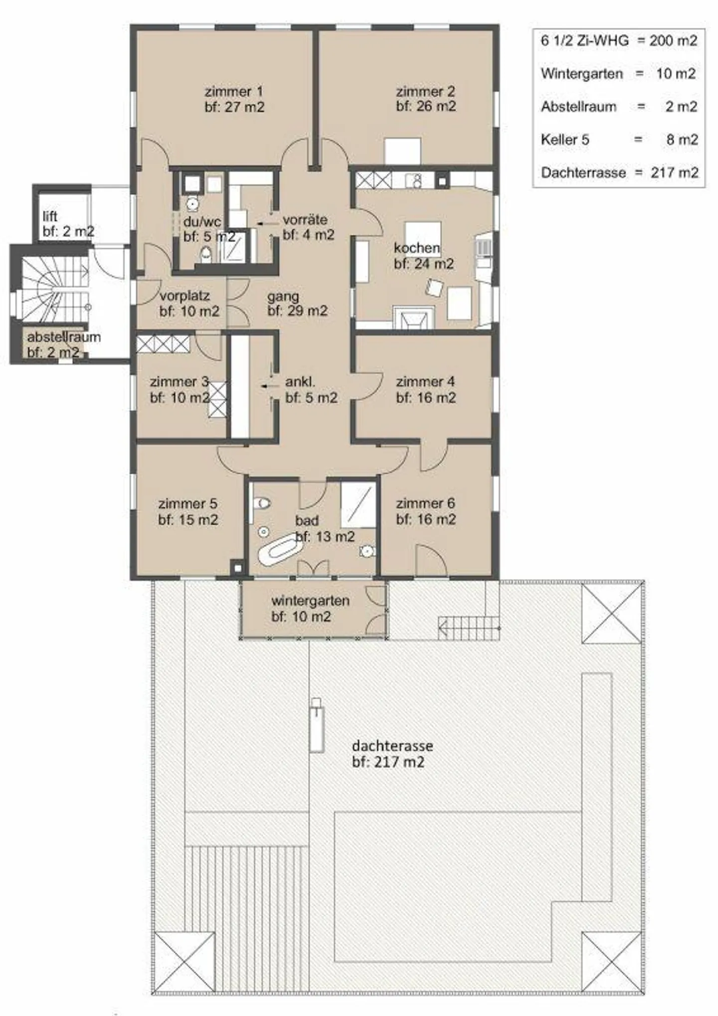 Jewel - 6.5 Room Apartment, Fully Renovated with 200m2 Rooftop Terrace - Photo 16 of 16