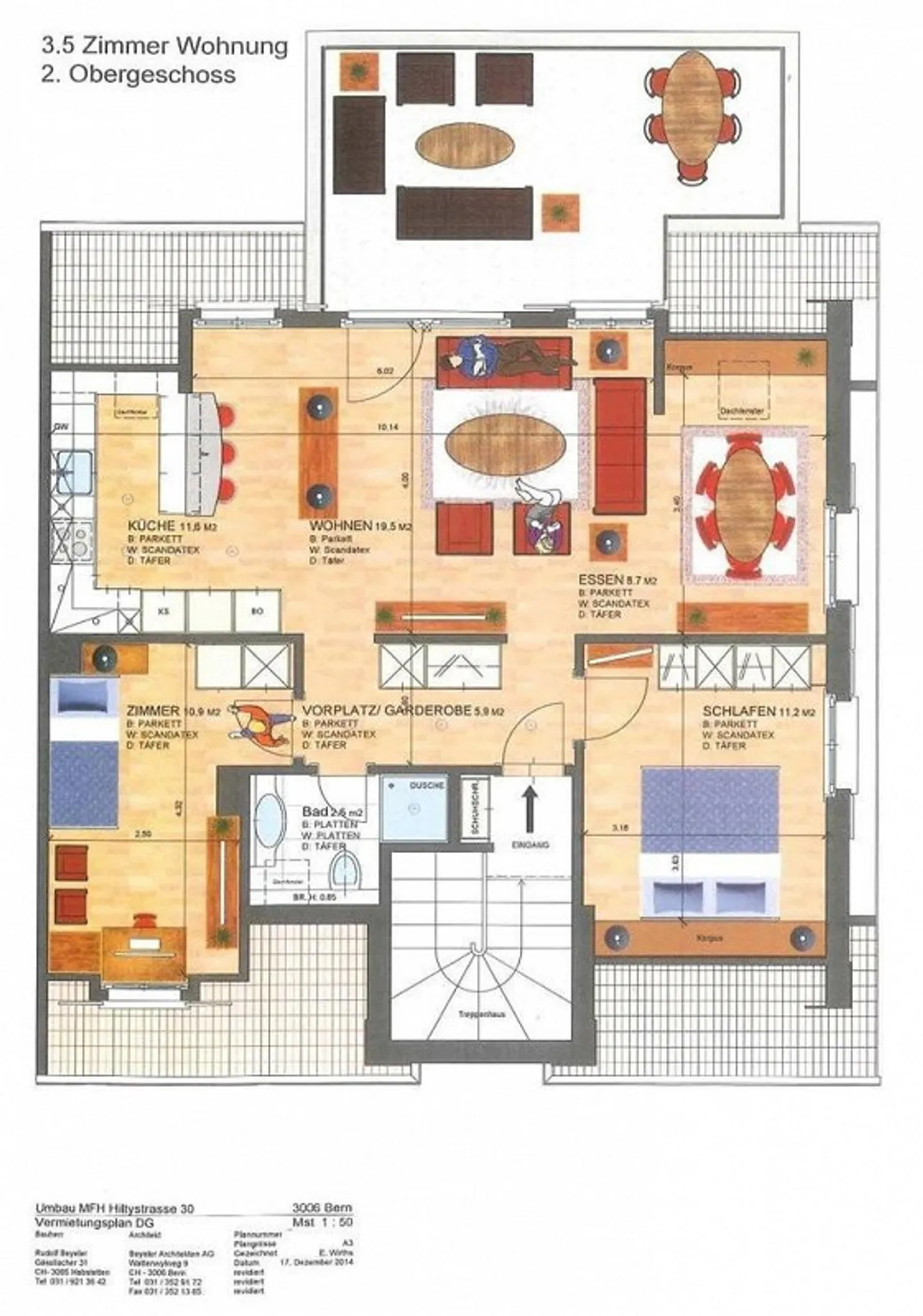 Beautiful 3.5-room attic apartment in the Elfenau quarter - Photo 12 of 12