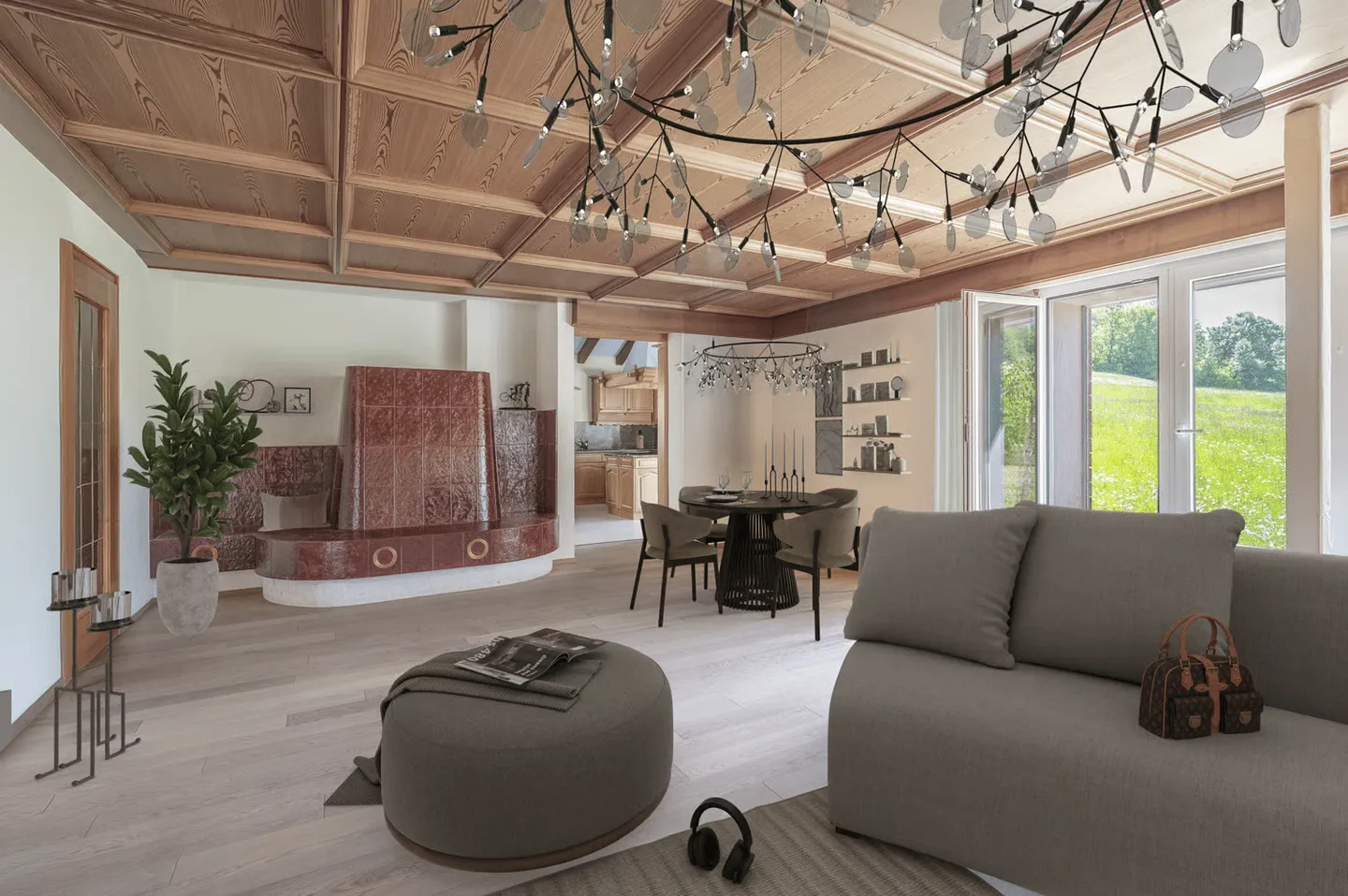 Exclusive Country House Idyl with 3,874 m² of Land, Large Natural Pond and Alpine View - Photo 16 of 24