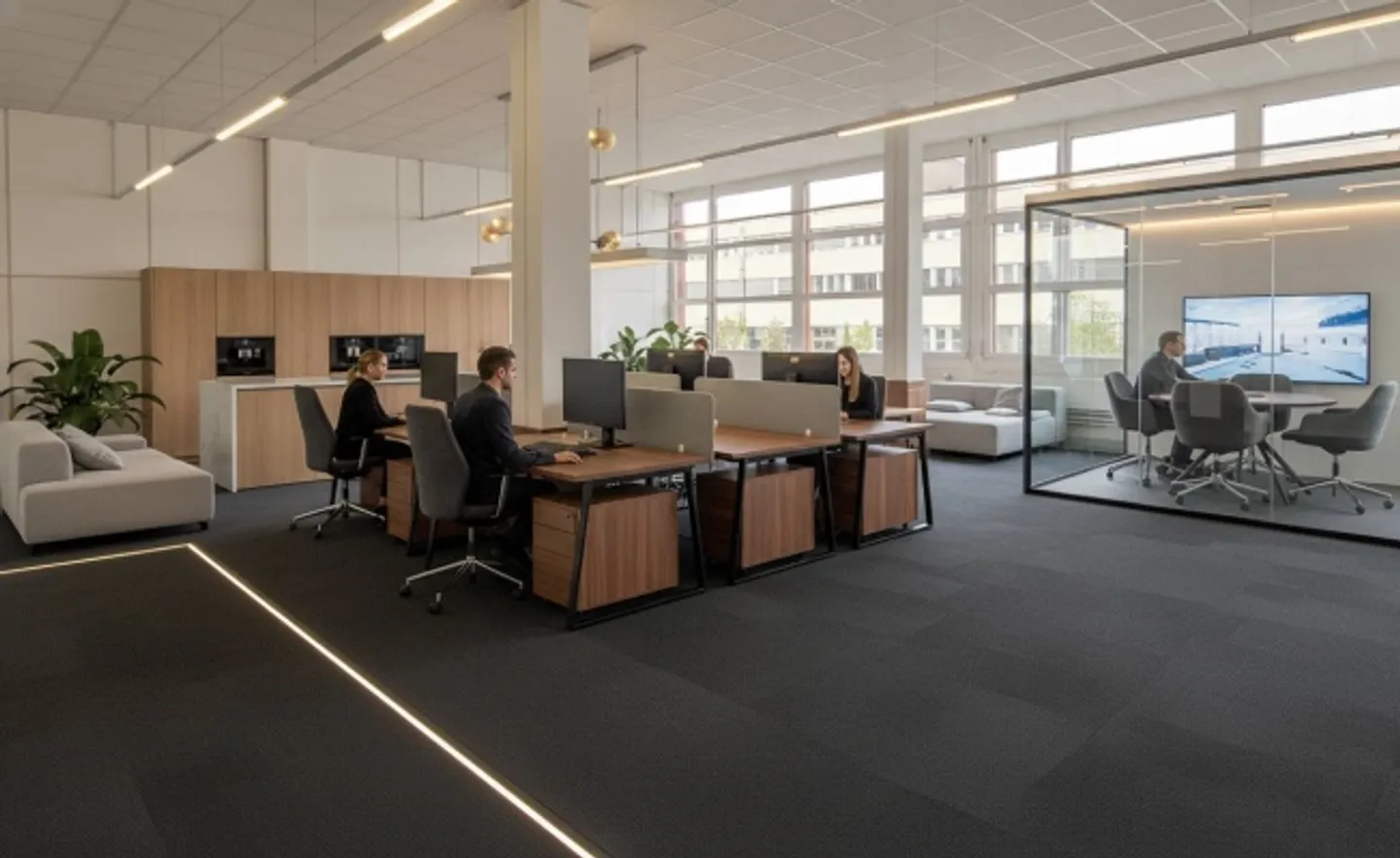 Bureau bien situé, aménagé et lumineux avec raccordement à l'eau - 158 m2 ! - Photo 12 sur 13