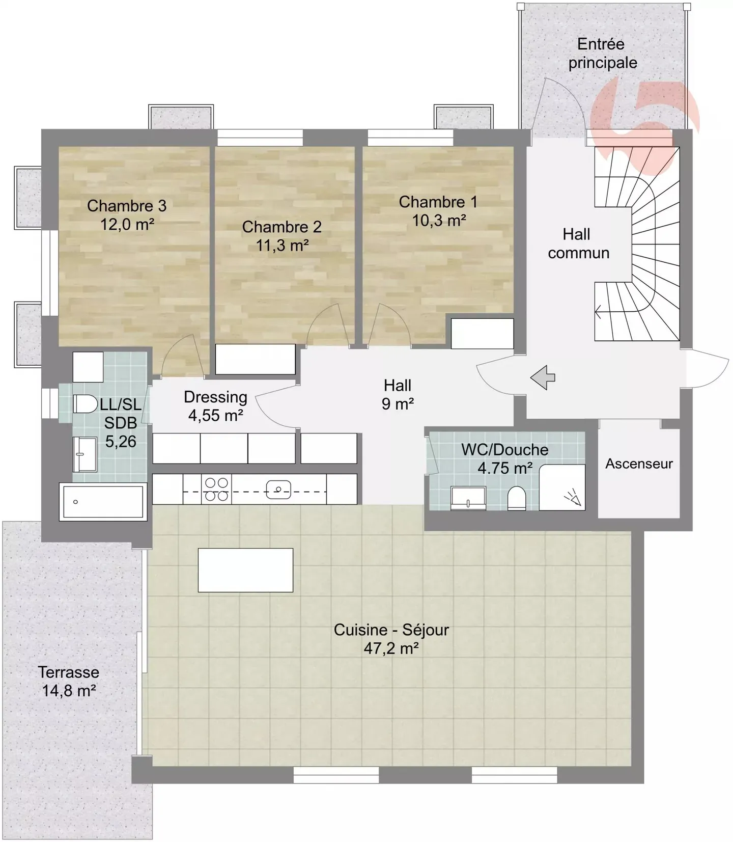 Beautiful 2018 apartment with 70 m2 garden and 15 m2 covered terrace - Photo 14 of 14