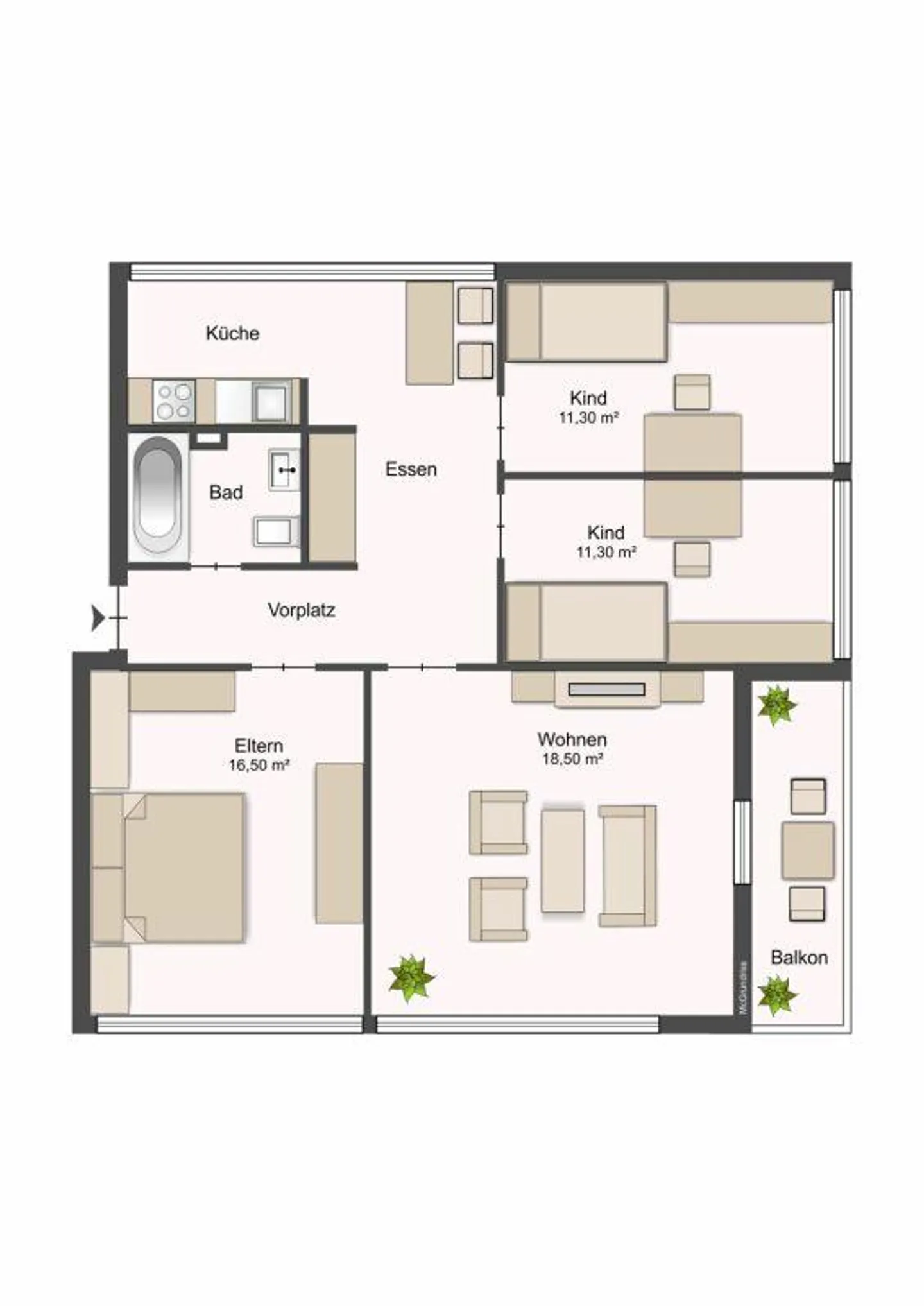 Zentrale 4.5 Zimmer Wohnung - Foto 11 von 11