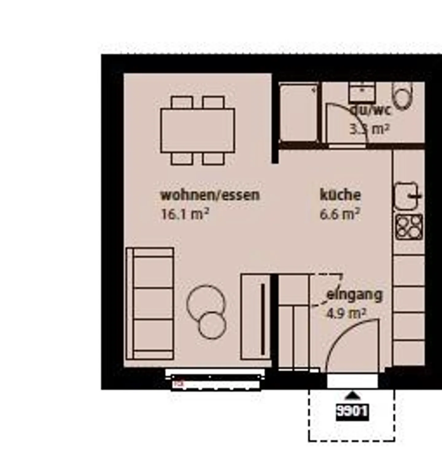 Charmante 1.5 Zimmer-Wohnung - Foto 10 von 10