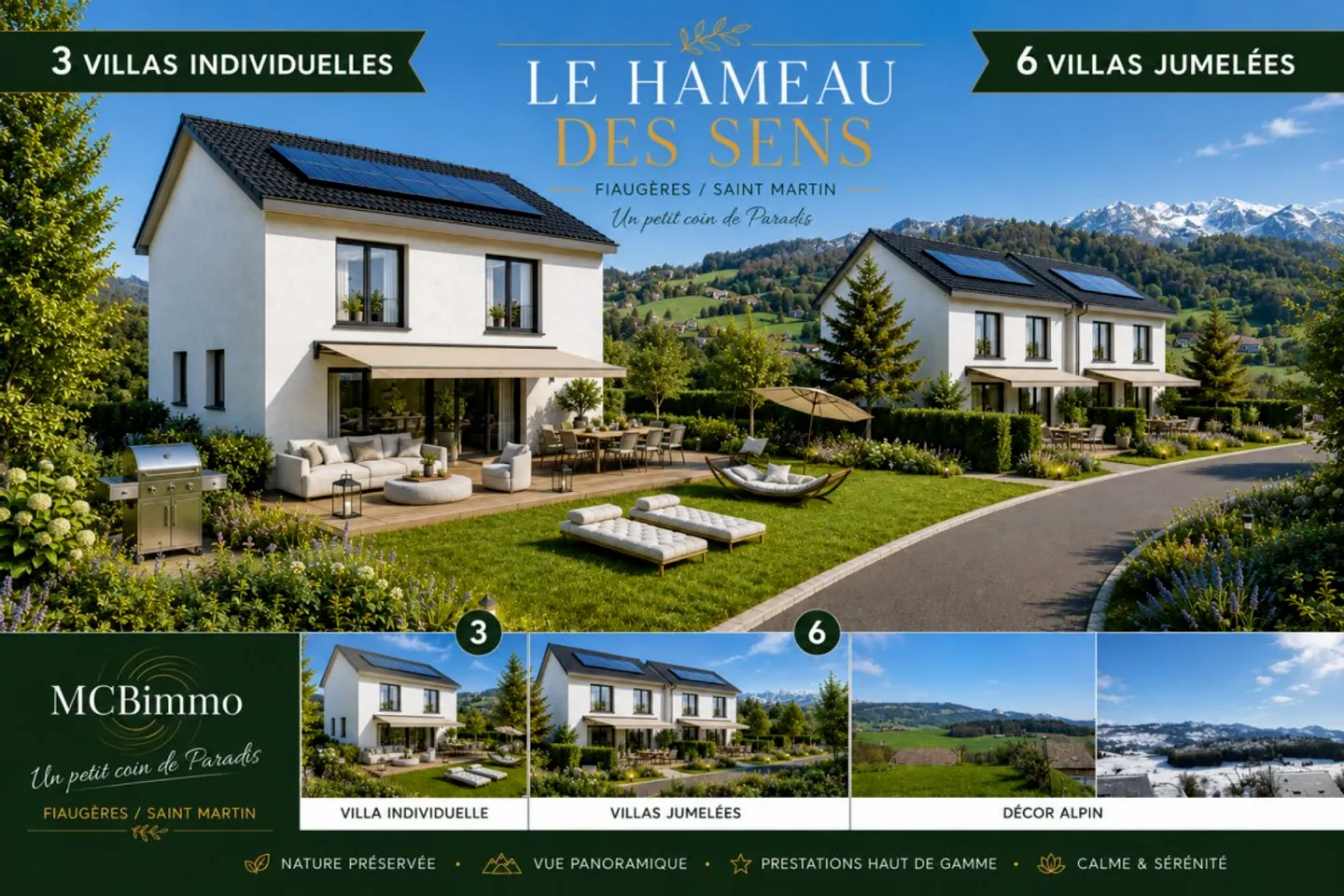 2224 / Maison mitoyenne avec vue panoramique dans le Hameau du Sens - Photo 1 sur 18
