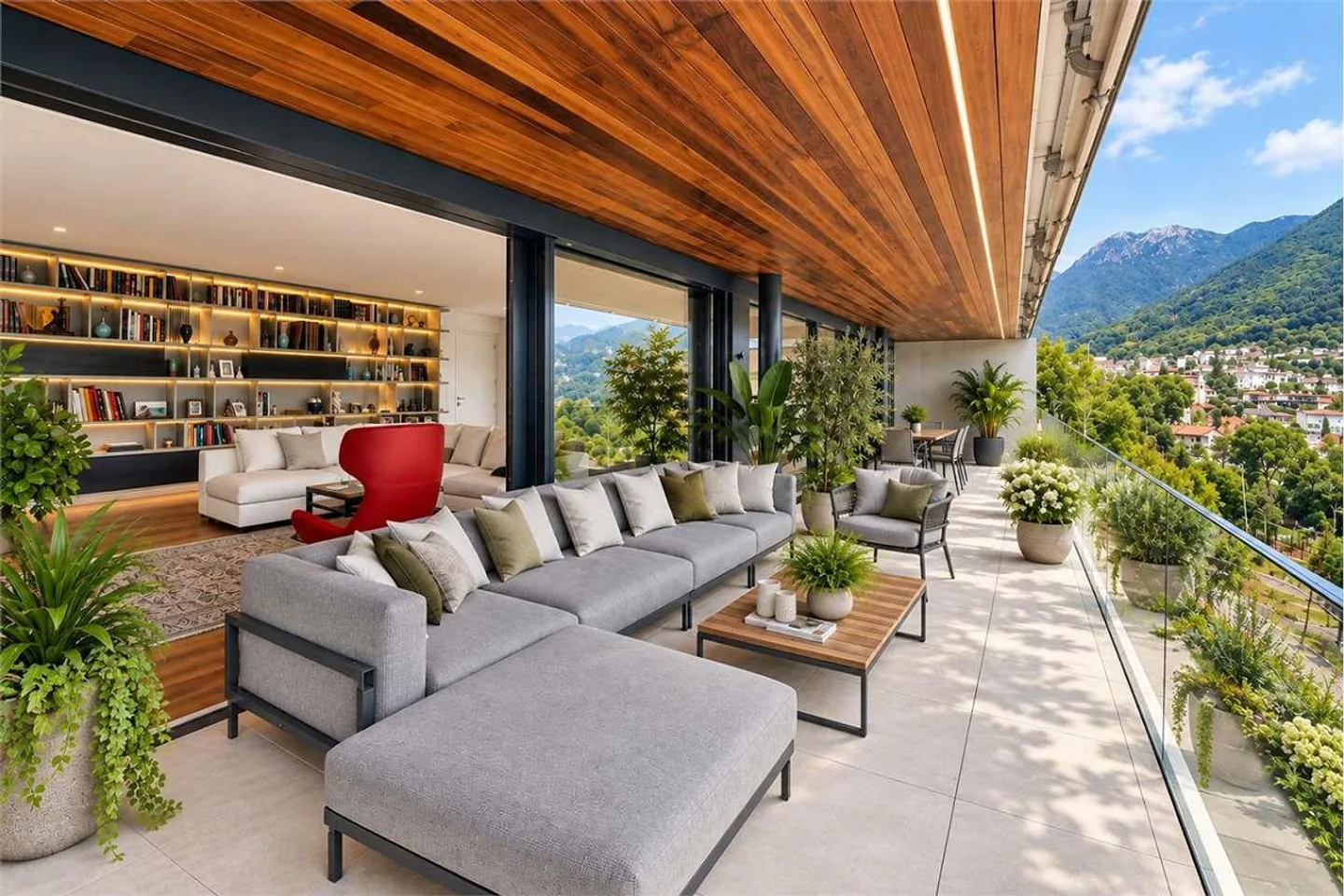 Penthouse avec grande terrasse et vue sur le lac - Photo 1 sur 13