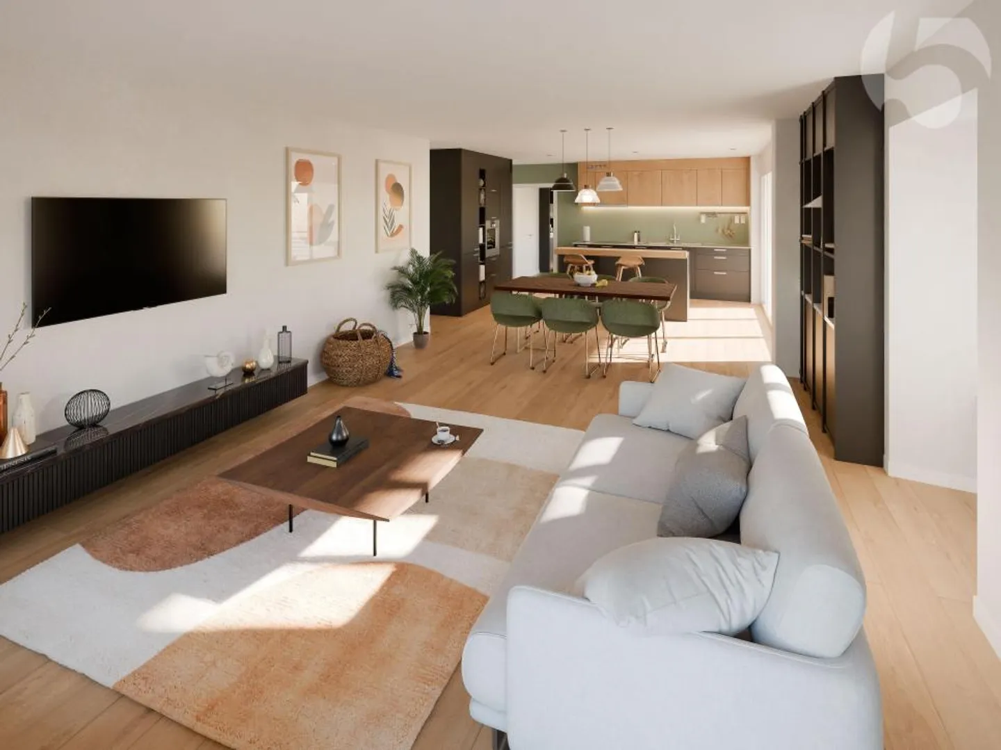 Villars-le-Terroir: appartamento di 130 m2 modulabile in 4,5 o 5,5 stanze con bel balcone a sud-ovest - Foto 3 di 12