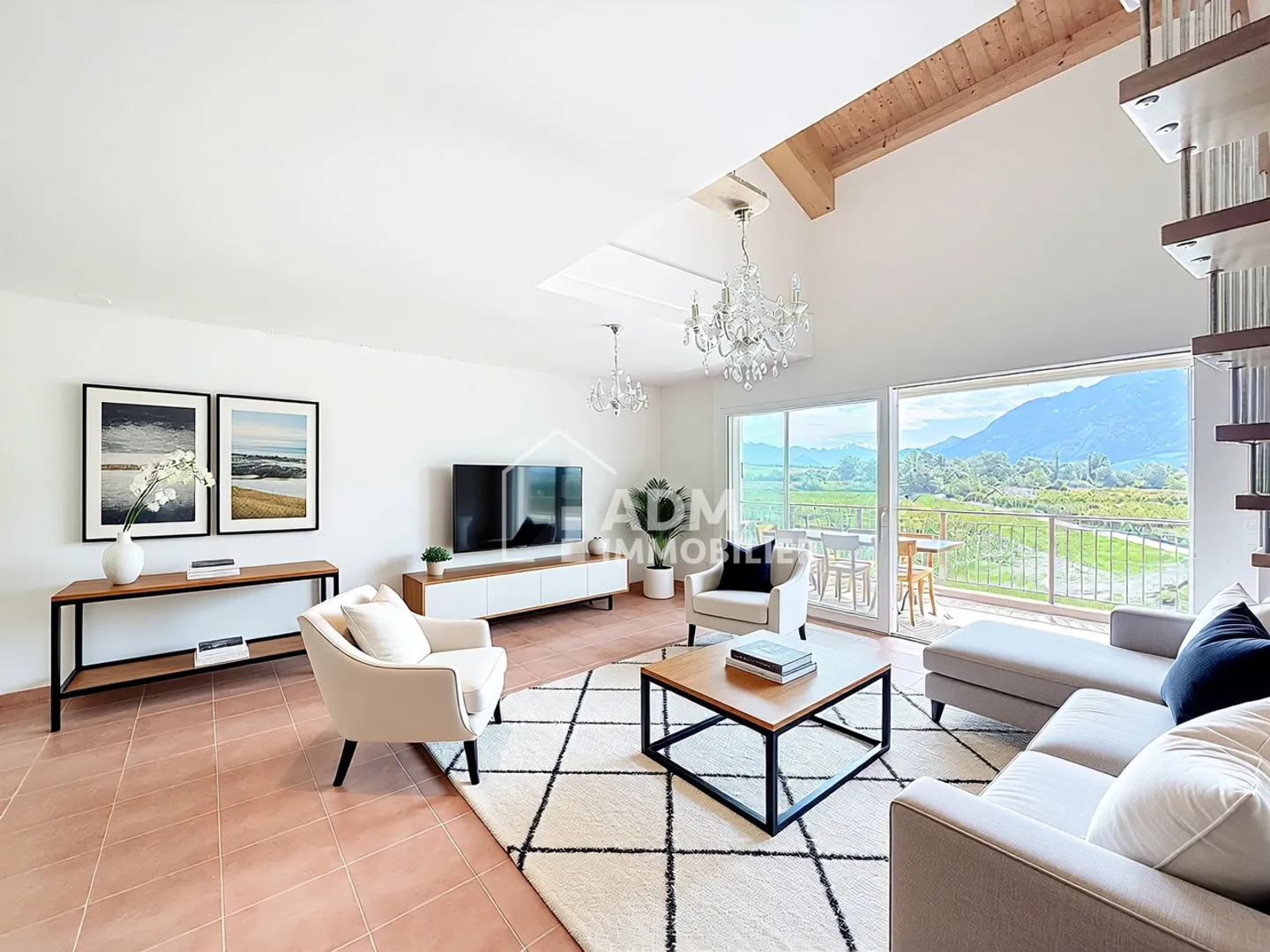 Saillon, duplex 4.5 rooms with stunning view at the Saillon baths - Photo 1 of 13