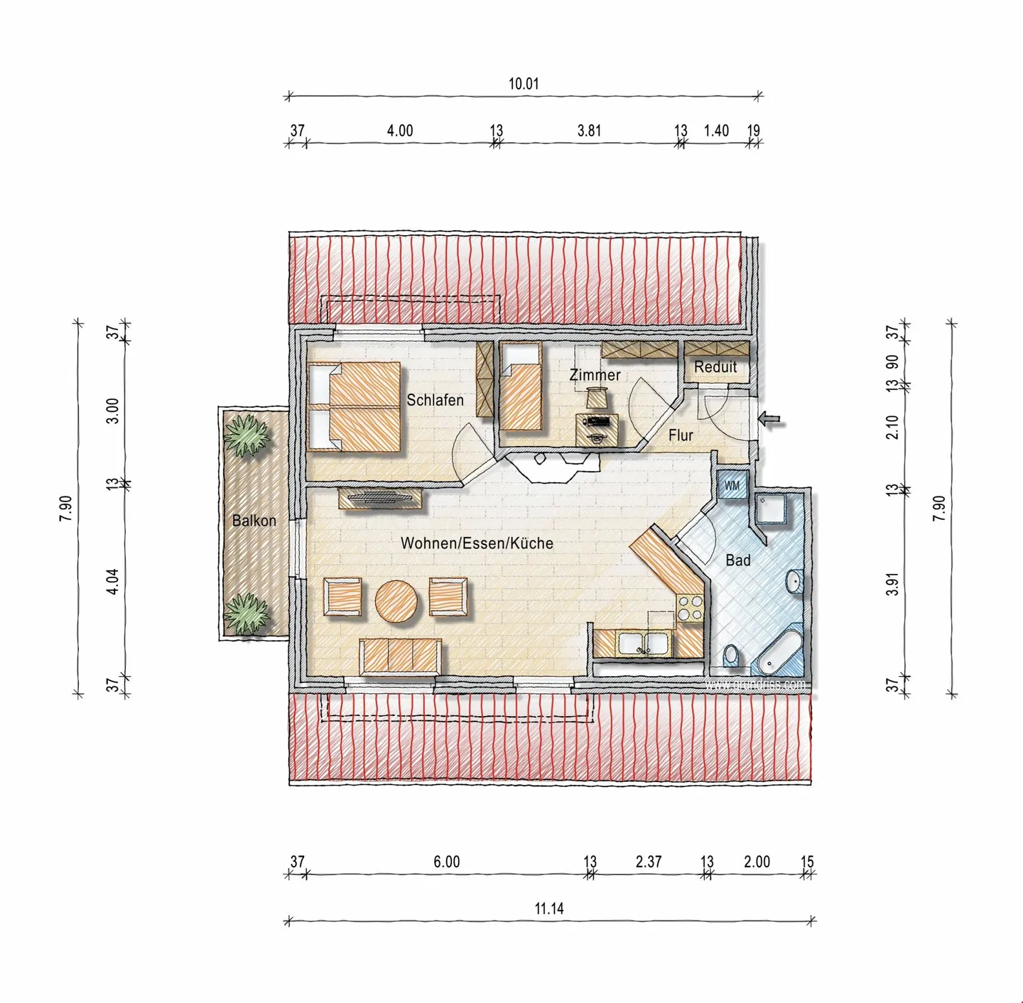 Bellissimo, accogliente e molto attraente appartamento mansardato - Foto 12 di 13