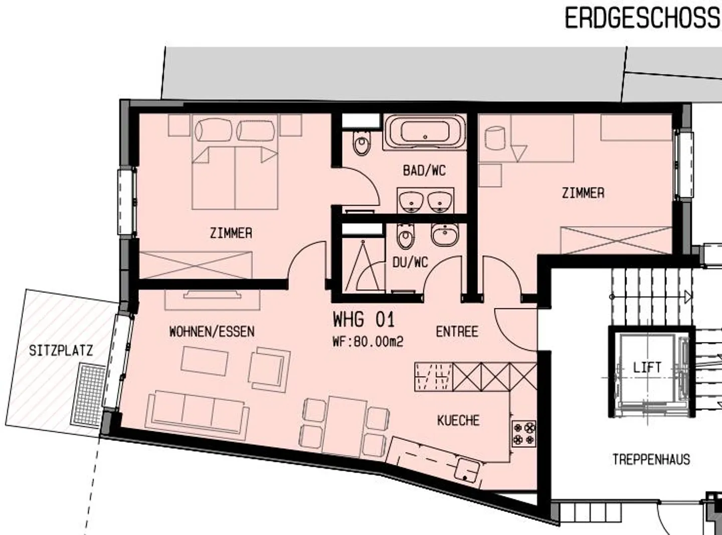 Appartamento 3.5 locali con area salotto - Foto 10 di 10