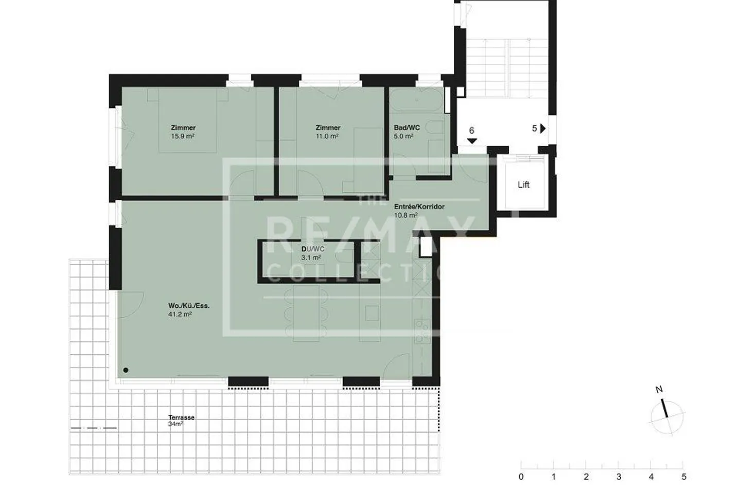 Attico moderno, luminoso e tranquillo di 3,5 locali con ampia terrazza - Foto 13 di 13