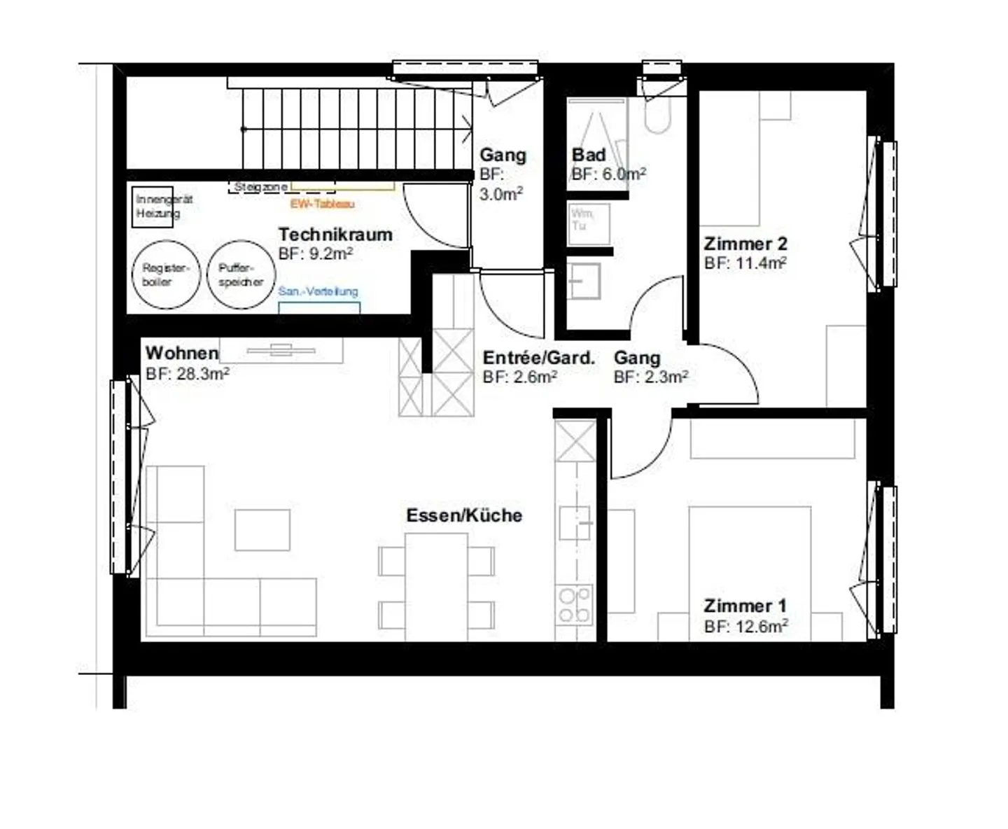 Appartamento 3.5 stanze - Foto 8 di 8