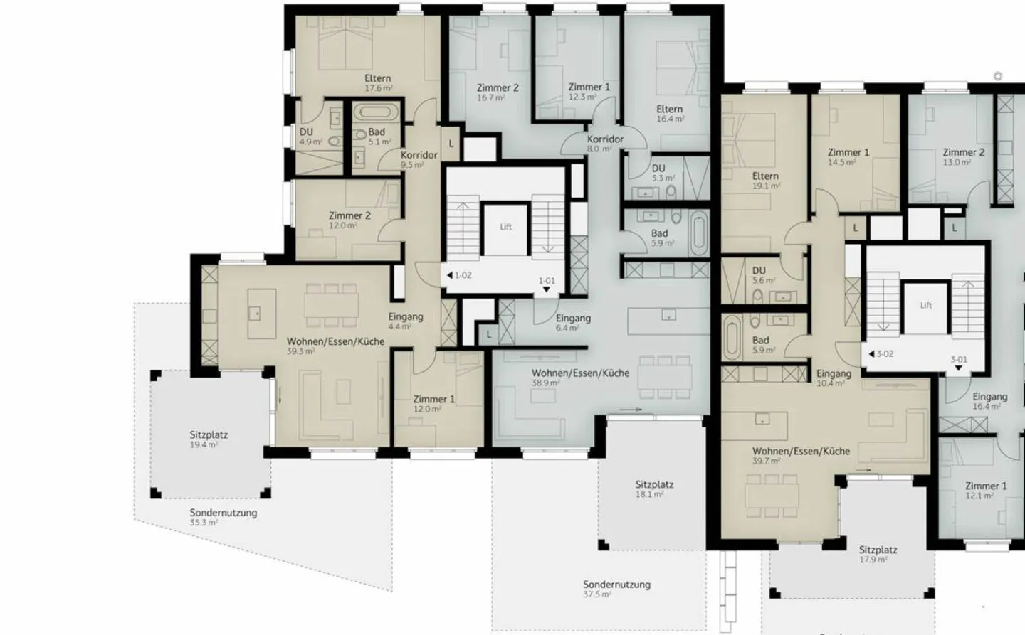 137 m² | Appartement 4.5 pièces au dernier étage - Photo 7 sur 10