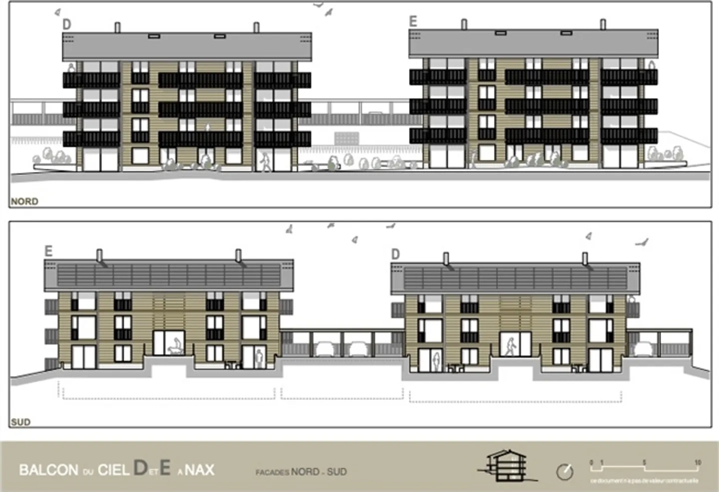 Nax - 4,5 pièces - Variante balcon ciel E11 - Photo 4 sur 7