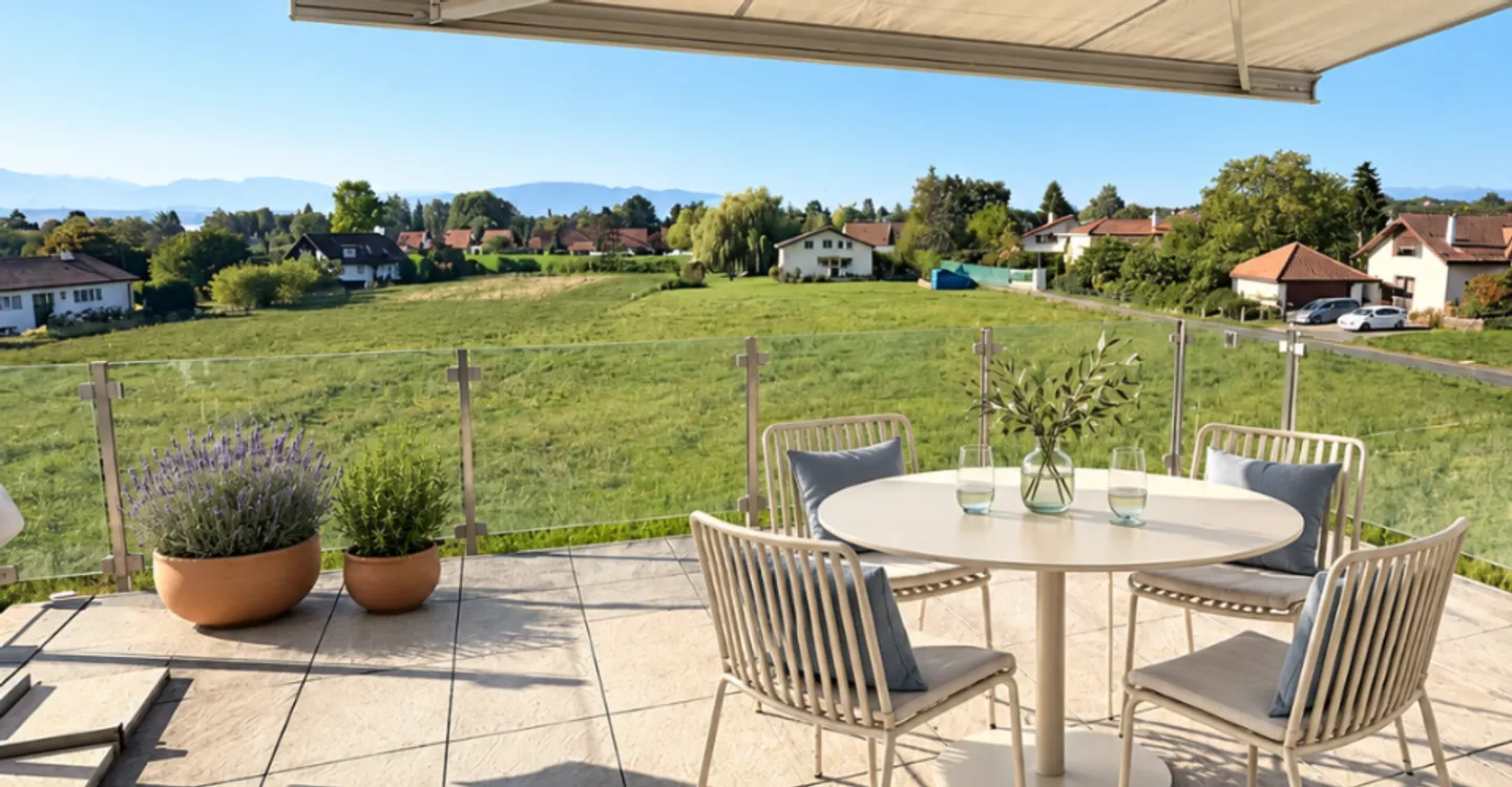 Zu vermieten - Wunderschöne 6,5-Zimmer-Wohnung mit Terrasse und freiem Blick - Foto 1 von 6