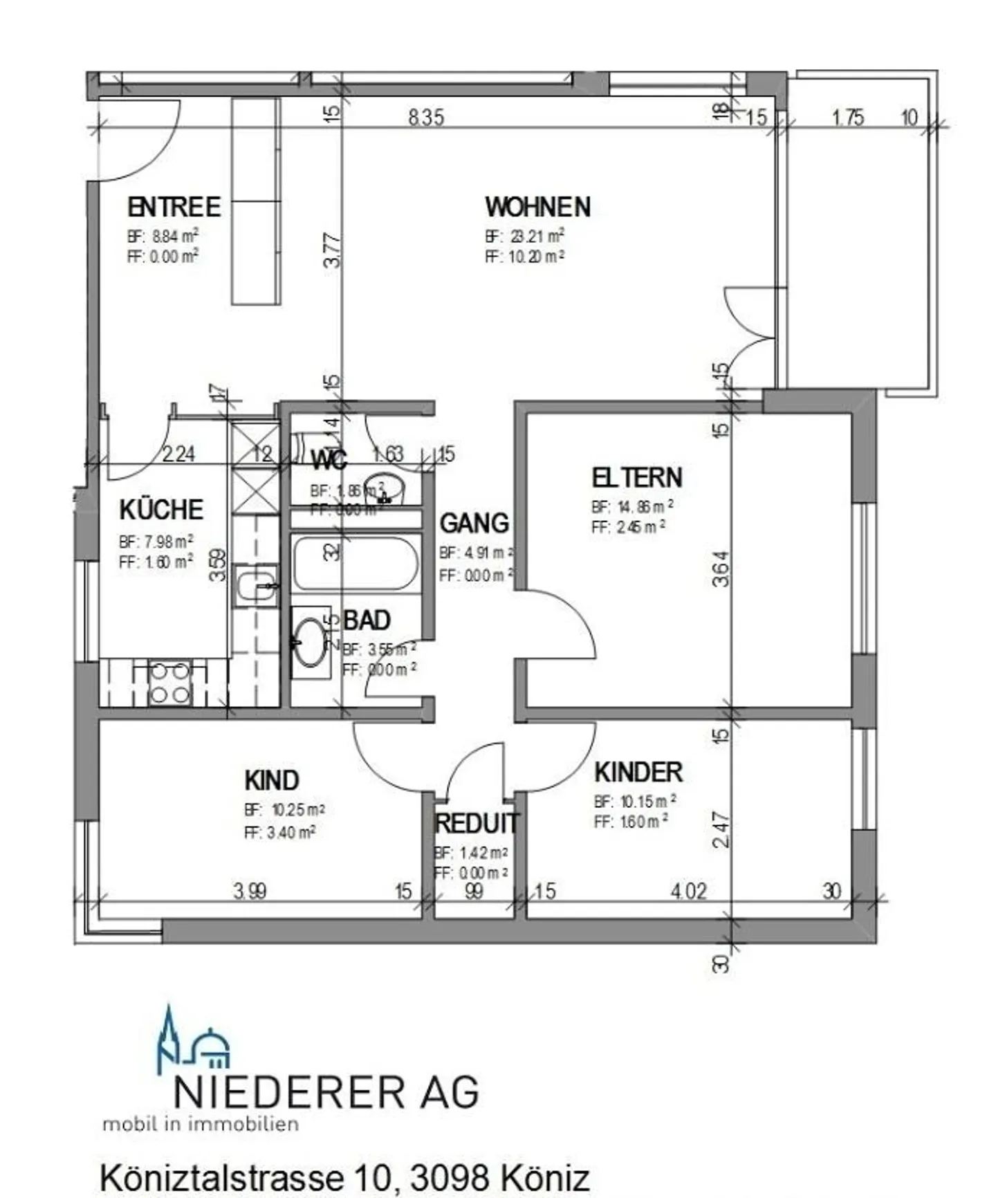Appartamento moderno e attraente di 4,5 stanze - Foto 11 di 13