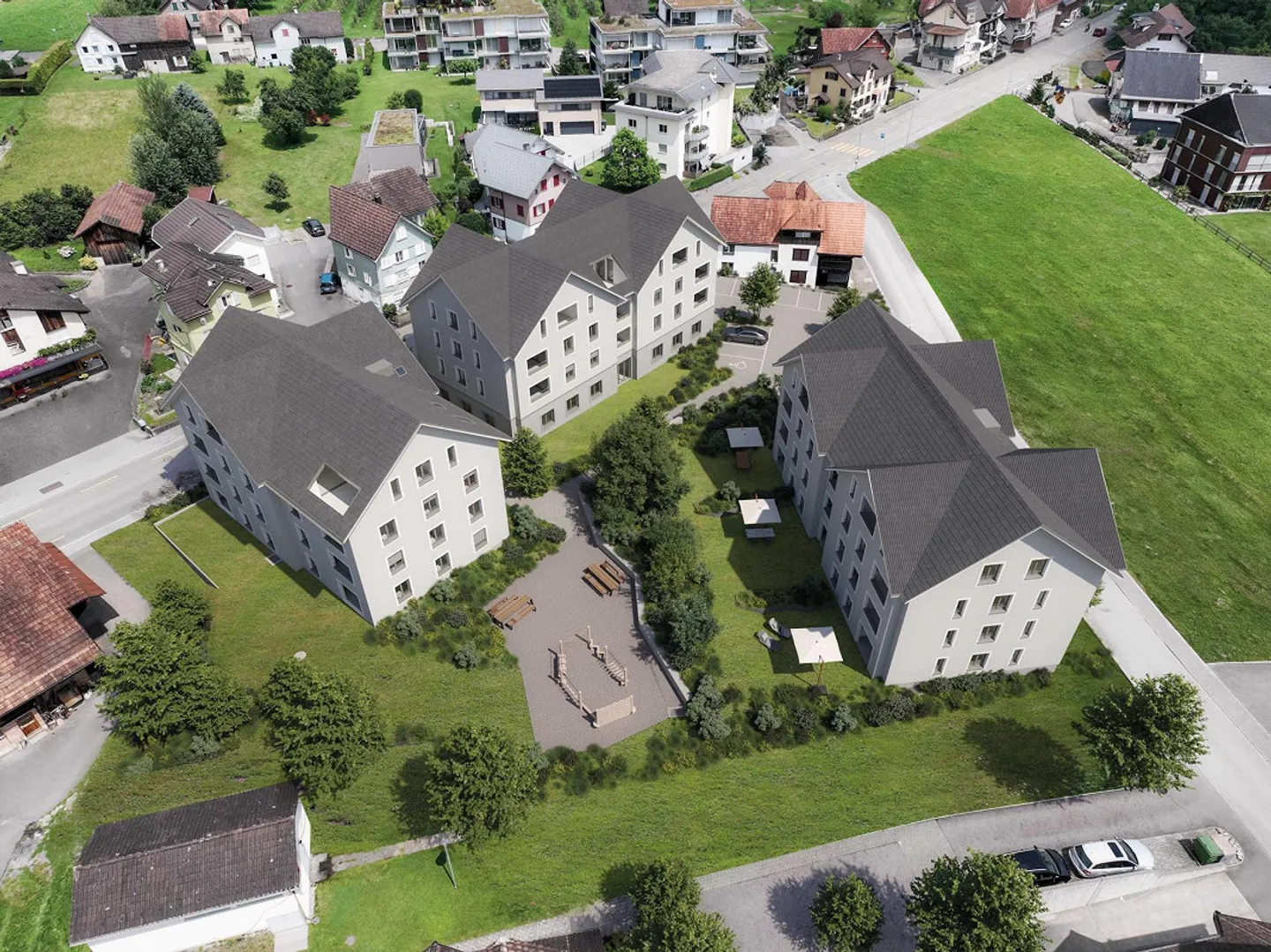 Appartement au rez-de-chaussée 3,5 nouvellement construit - Photo 2 sur 3