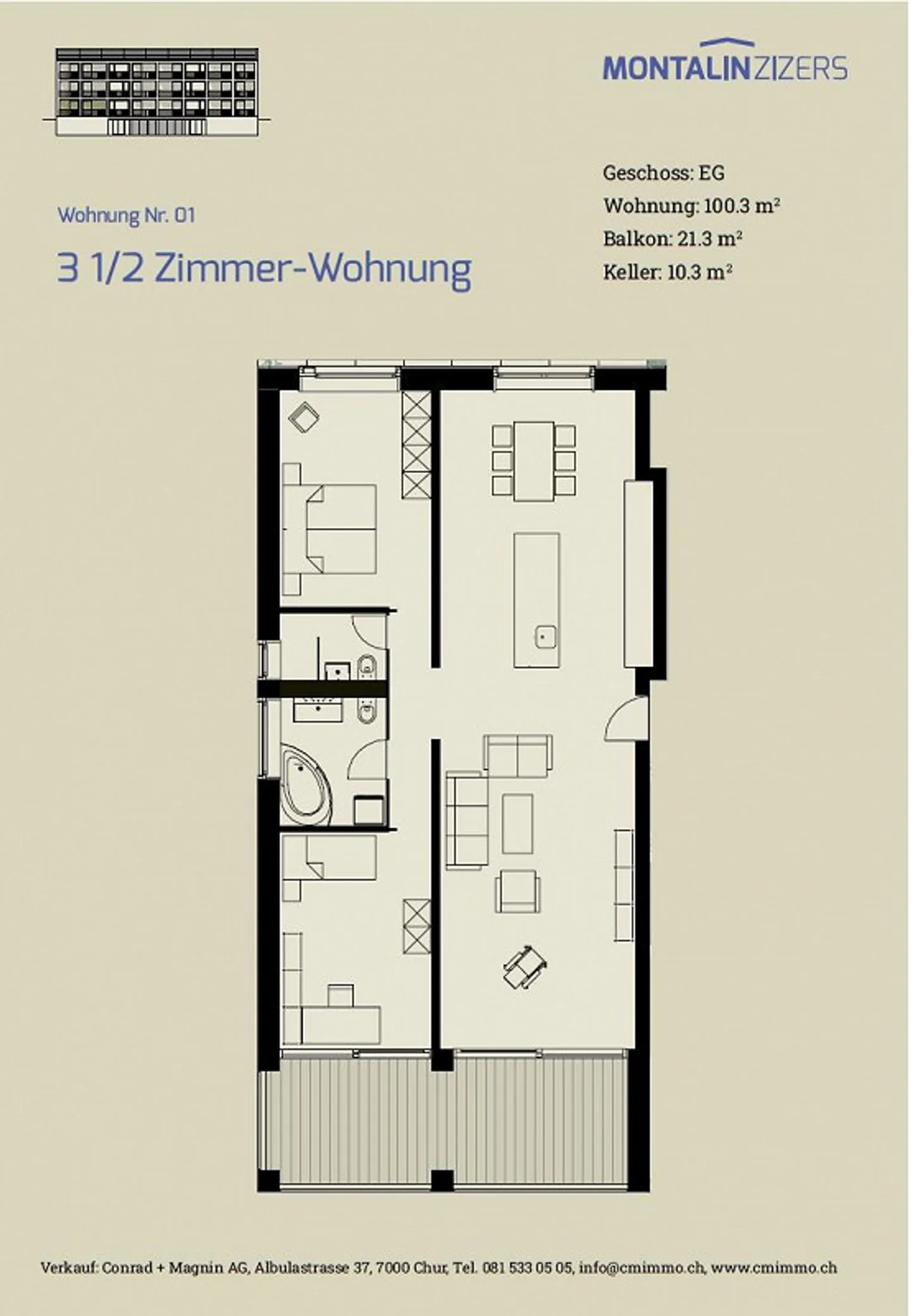 Geräumige Wohnung in Zizers - Foto 16 von 16