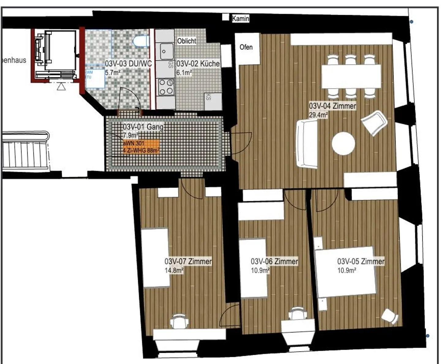Appartamento 4 stanze completamente ristrutturato, prima locazione, finiture di alta qualità - Foto 6 di 6