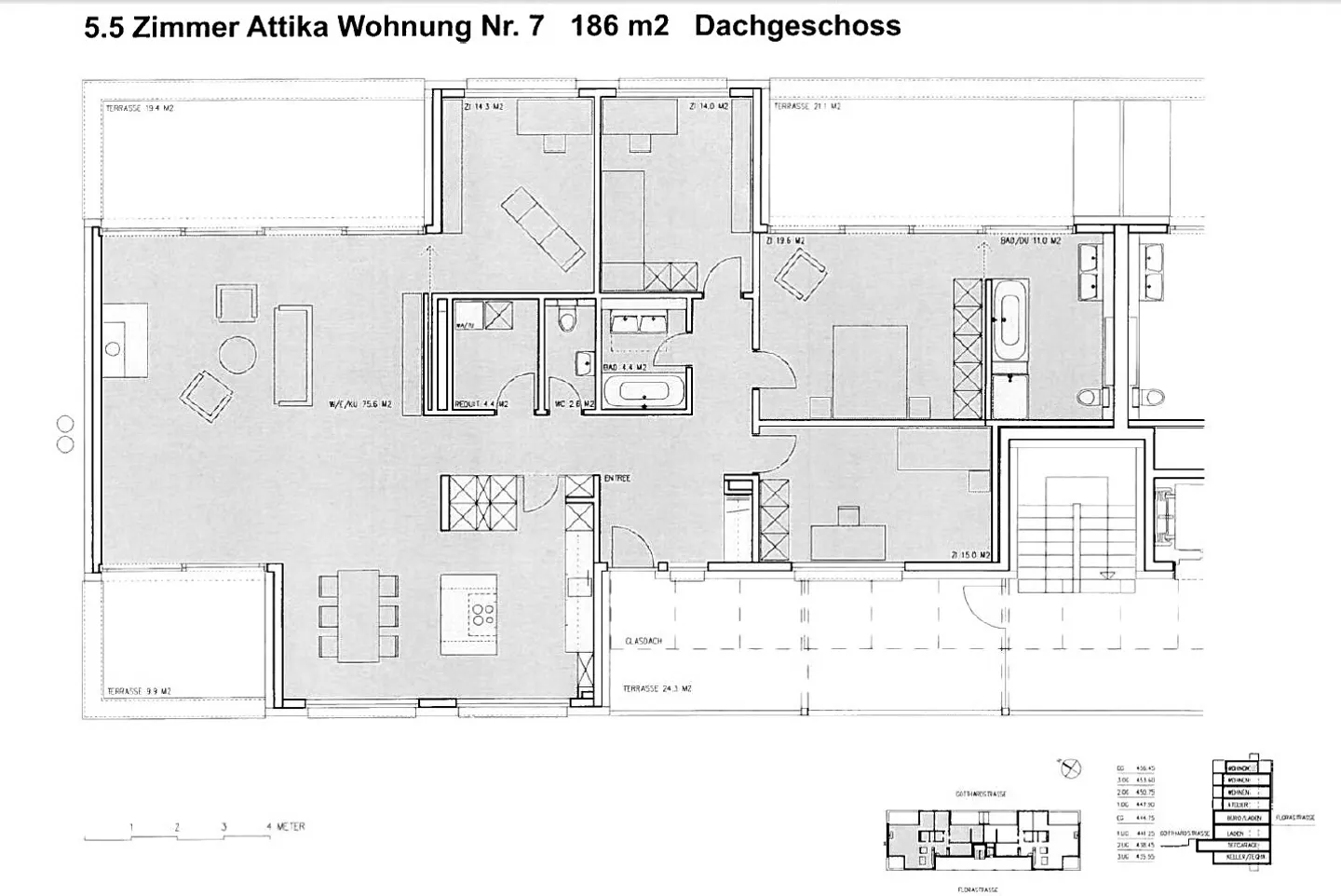 Attikawohnung mit 3 Terrassen & Seesicht Thalwil - Foto 10 von 10
