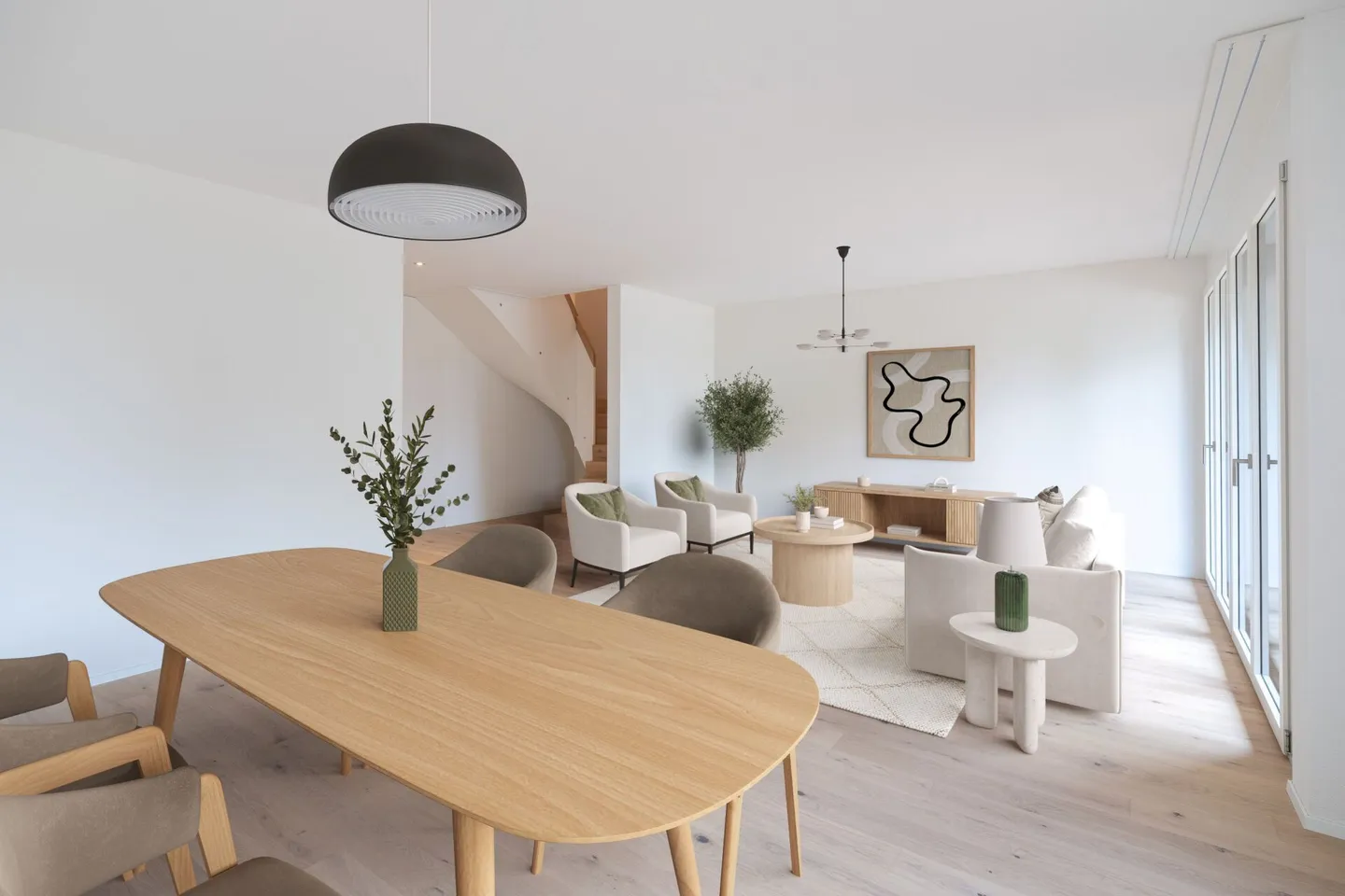 New building - stylish 4.5-room maisonette with 157 m² of living space in Zauggenried - Photo 6 of 19