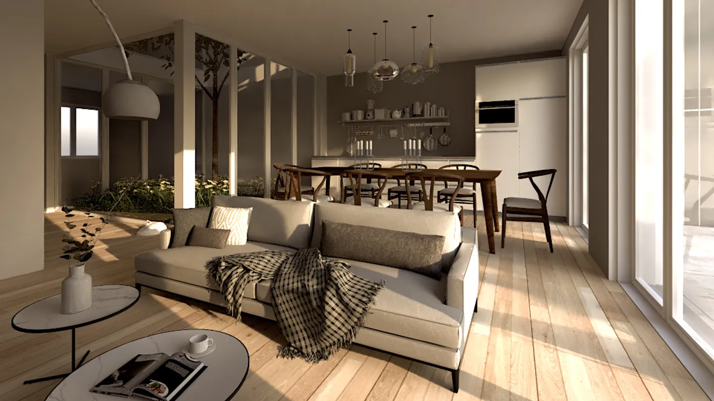 Nuovo progetto di costruzione Hohle Gasse con tre case a schiera di 7,5 stanze (Casa 2) - Foto 2 di 9