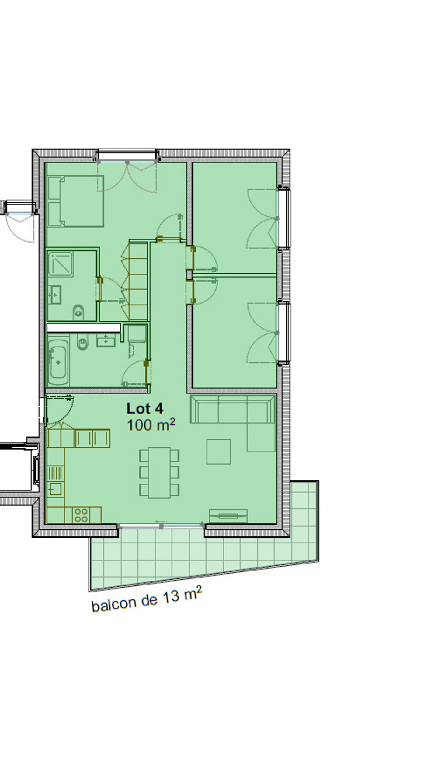 Appartamento 4,5 locali al 1° piano con posto auto interrato, unità 4 - Foto 10 di 13