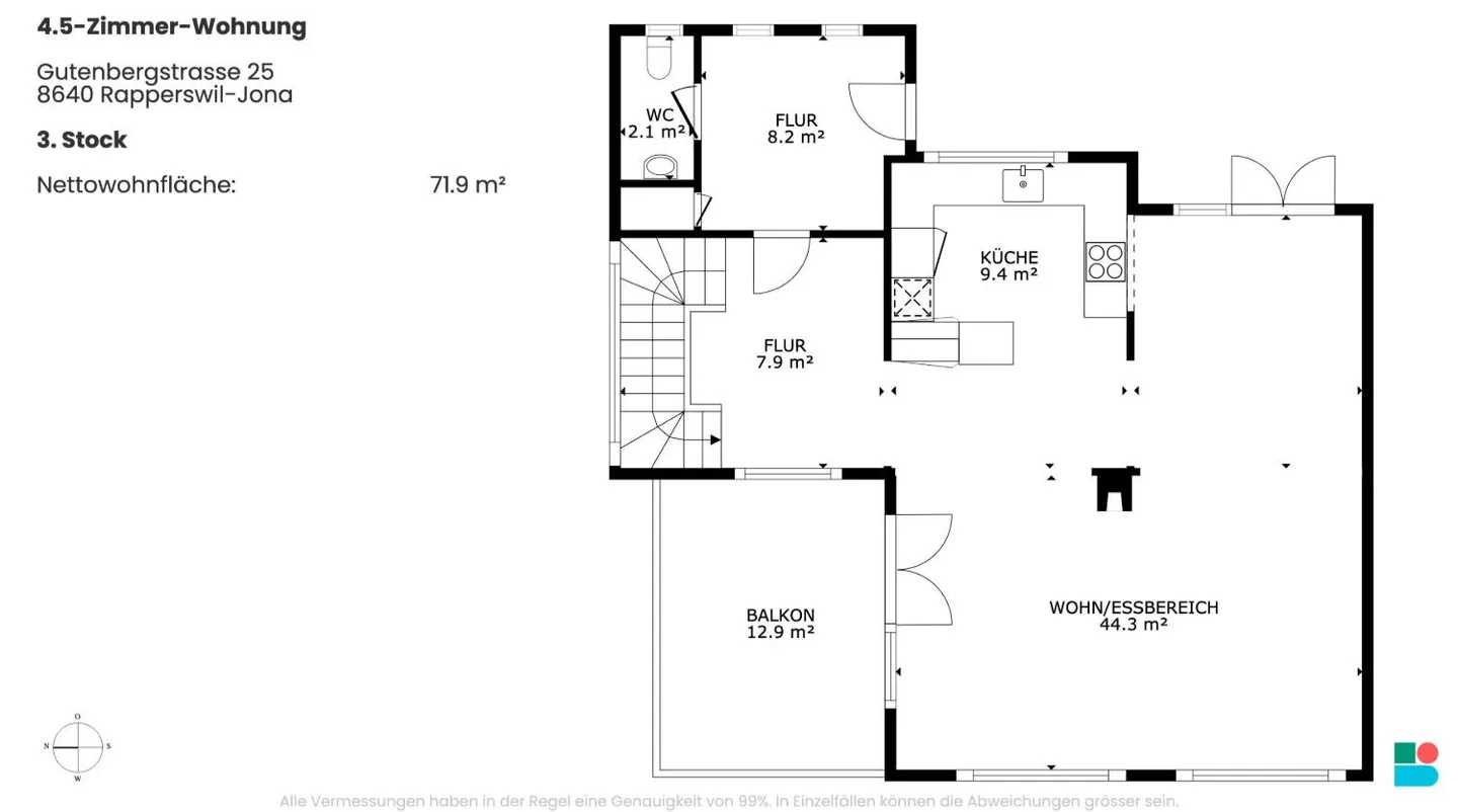 Duplex 4.5 rooms - Photo 9 of 10