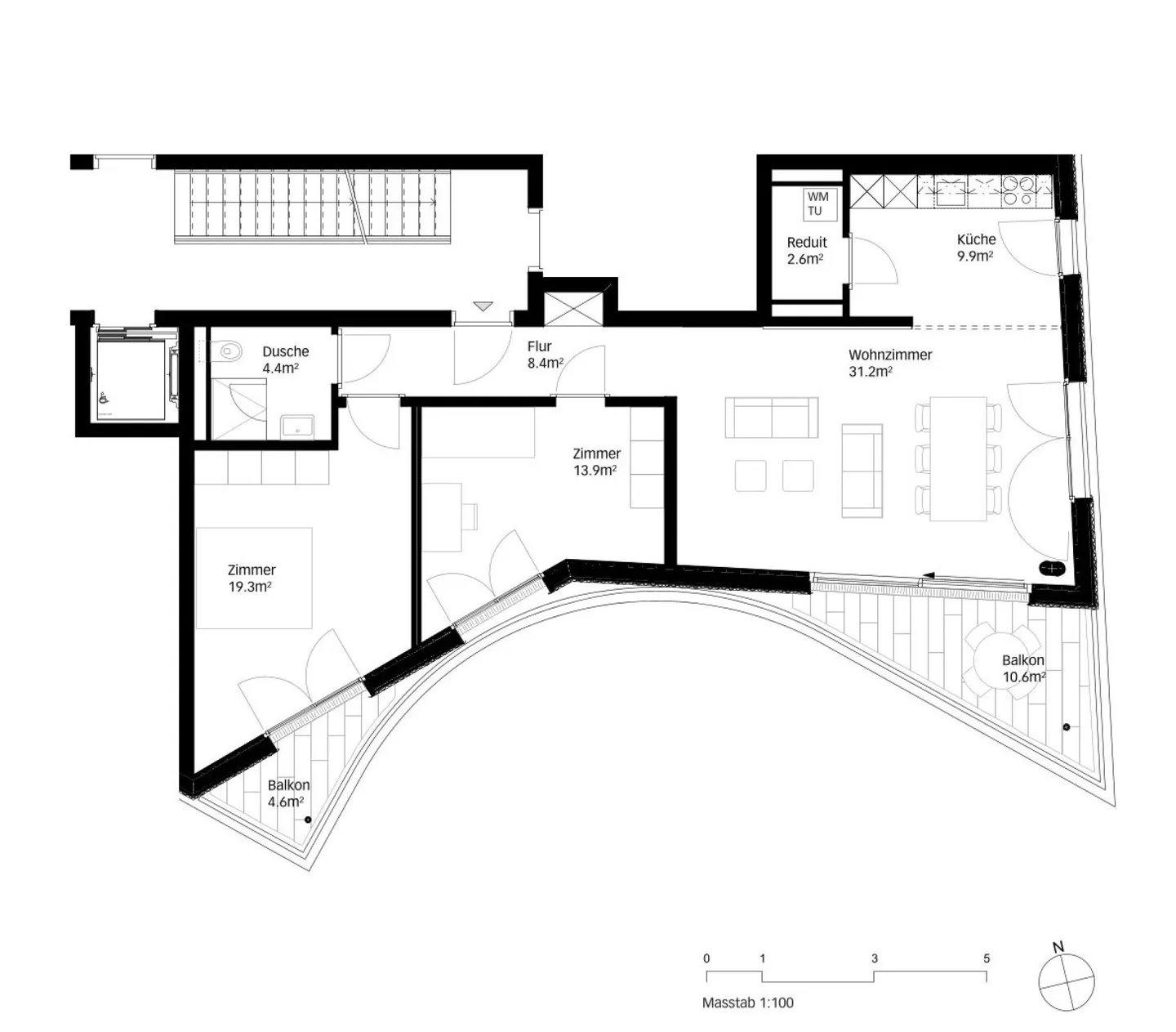 Architecture spéciale, confort de vie de haute qualité - Appartement 3.5 pièces - Photo 12 sur 13