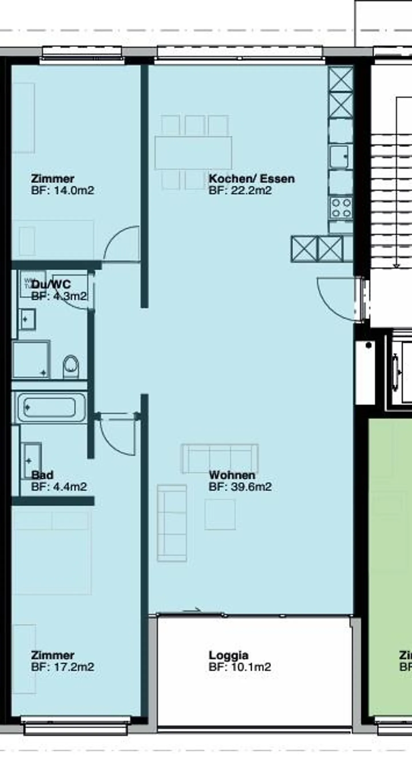 Appartamento attico di 3,5 stanze - Foto 9 di 9