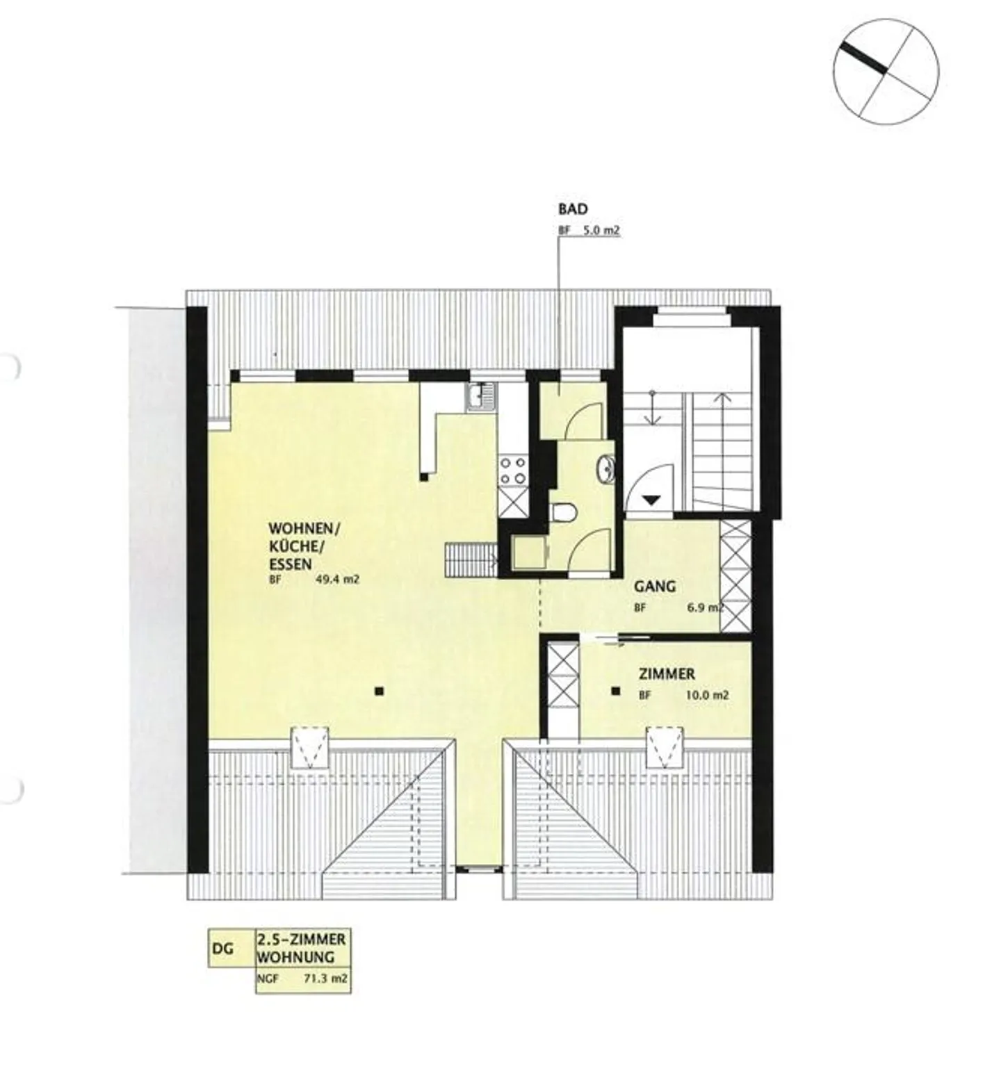 grosszügige Dachwohnung mit Galerie - Foto 16 von 17