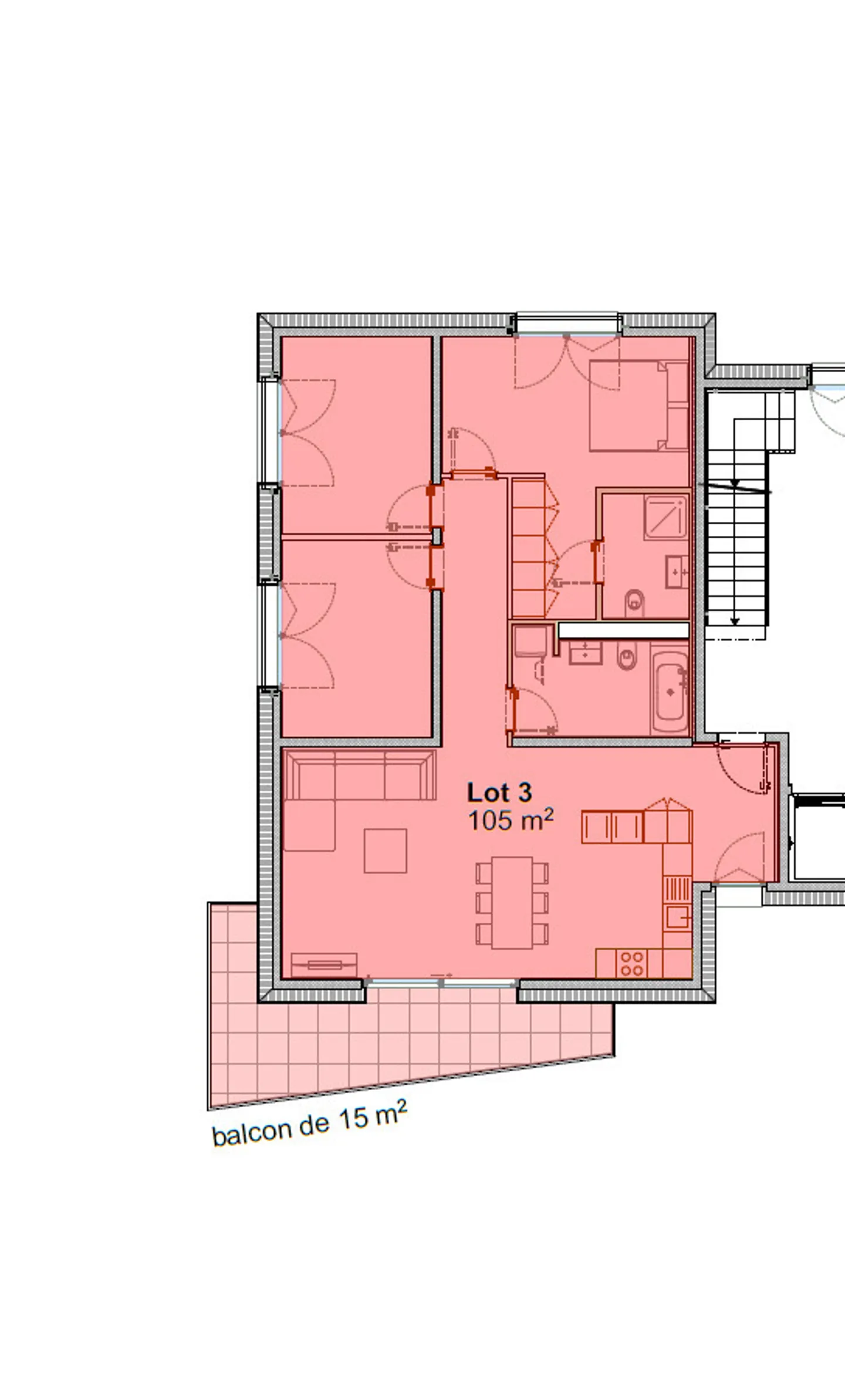 Appartement 4,5 pièces au 1er étage avec place de parking souterrain, unité 3 - Photo 10 sur 13