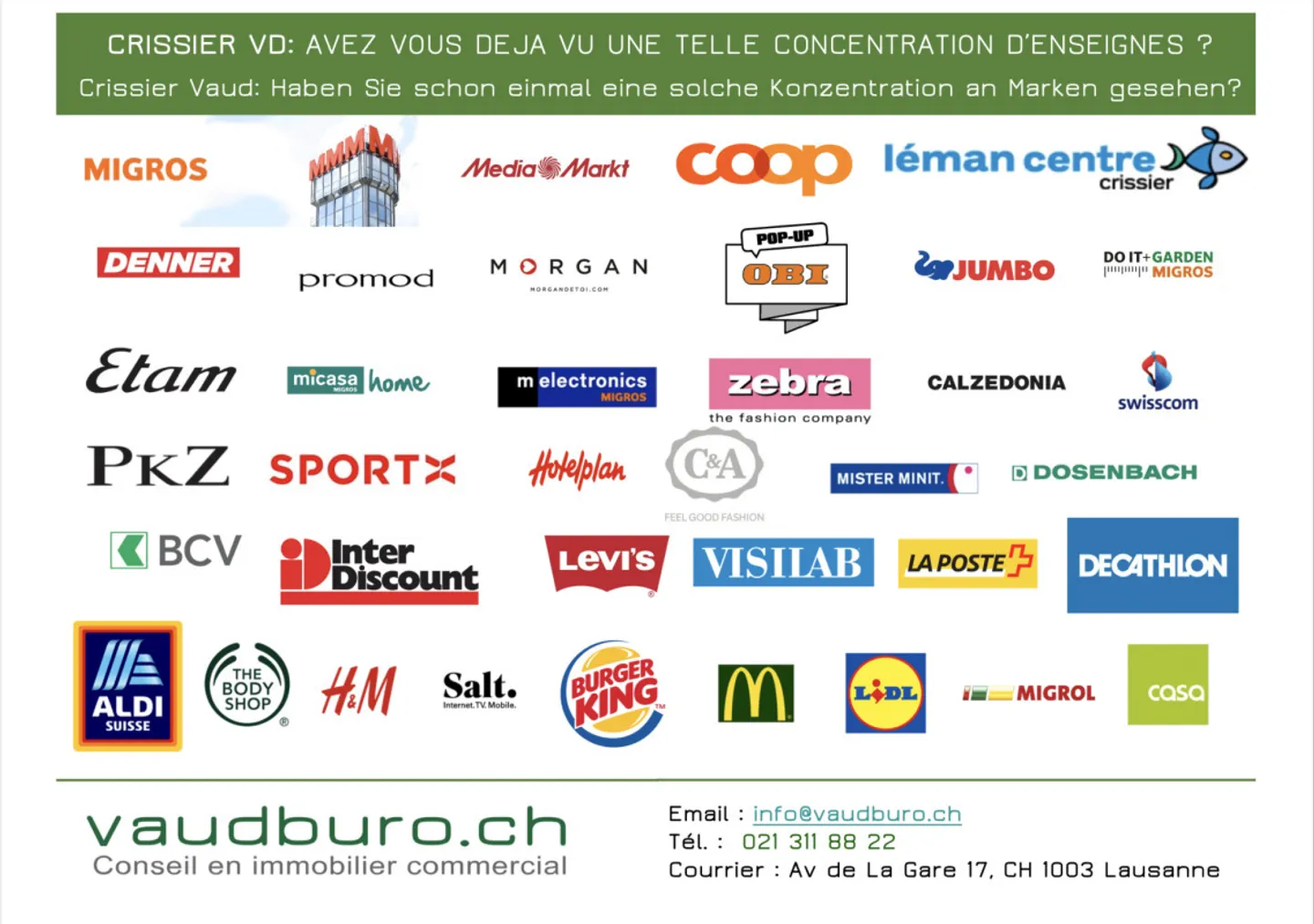 Crissier Bussigny - Superficie commerciale stupenda - Foto 1 di 2