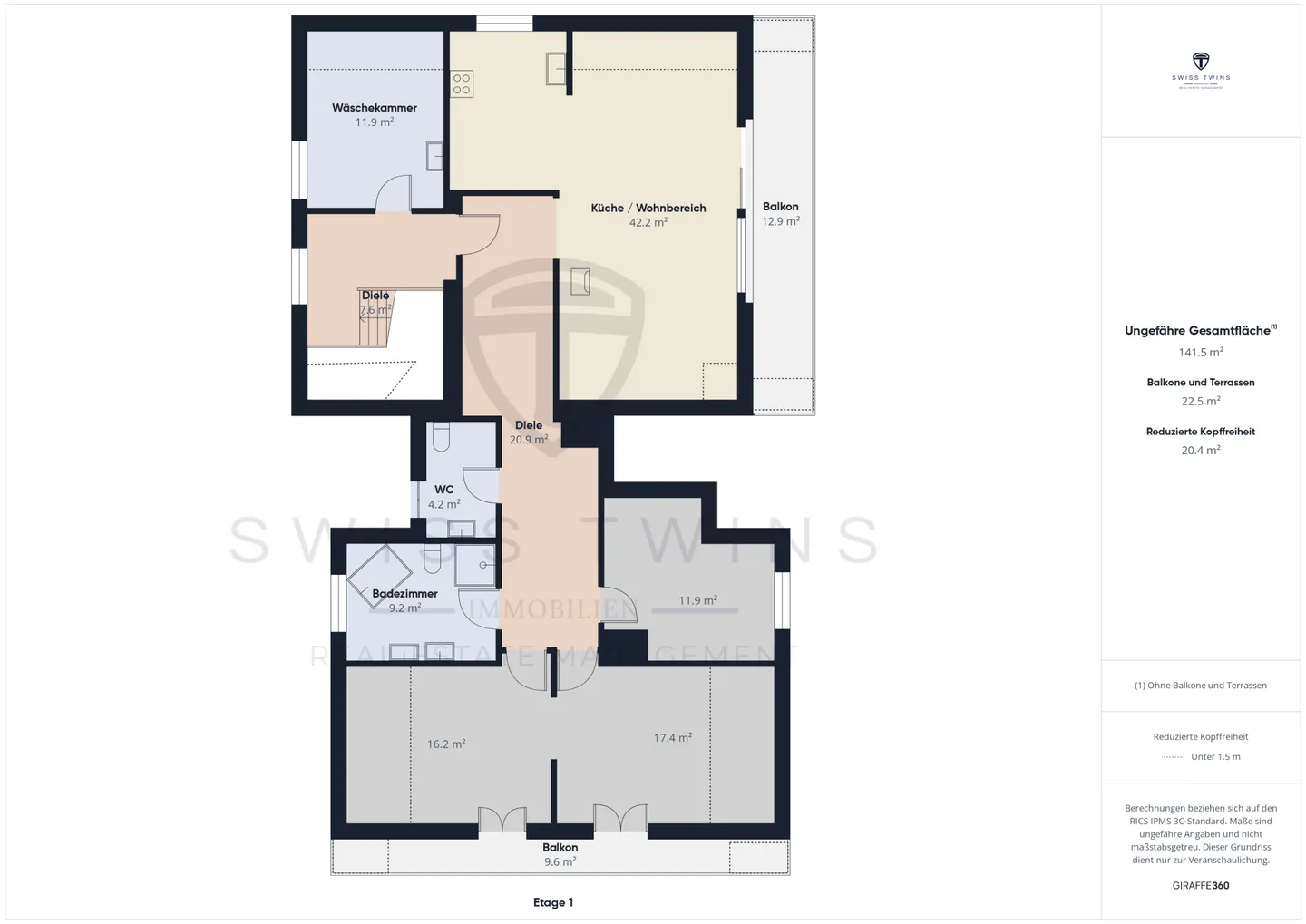Exklusive 4.5-Zimmer-Dachwohnung ,Wohnen mit Stil und Komfort - Foto 20 von 21