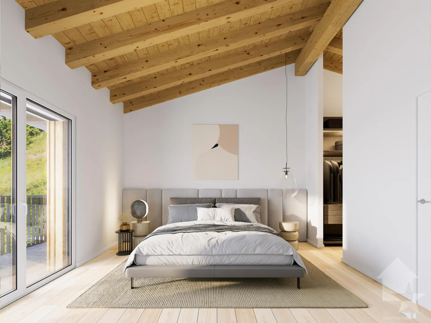 Bel appartement. 4,5 pièces neuf, vue magnifique, calme, ensoleillement optimal - Photo 5 sur 12