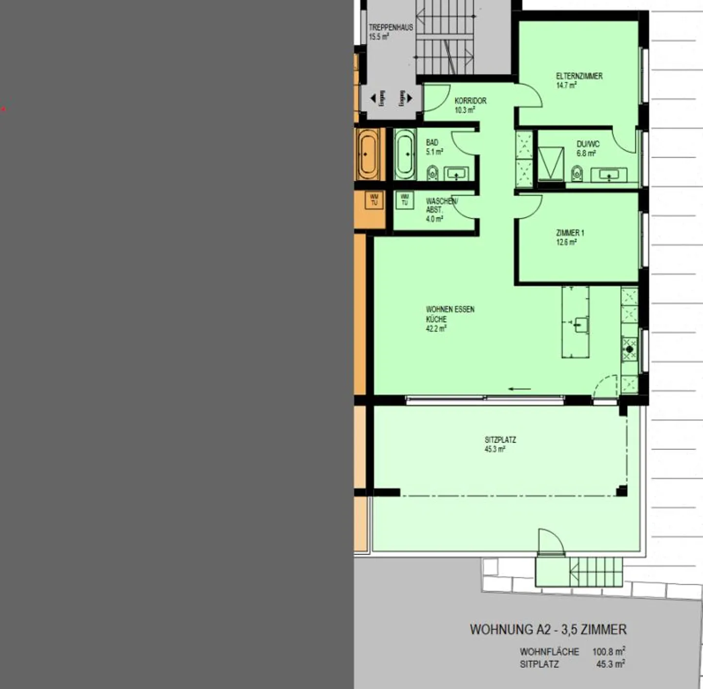 La tua occasione - Appartamento nuovo - con 45m2 di terrazza! - Foto 9 di 9