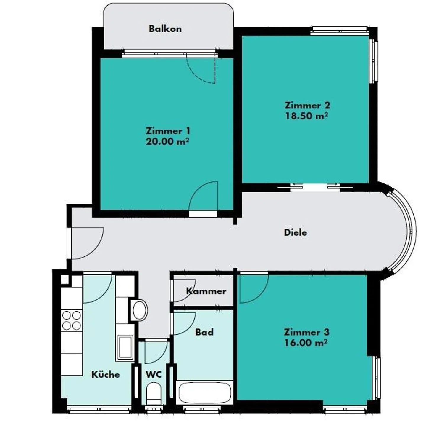 Appartement sous les combles de 3,5 pièces avec vue magnifique sur le lac - Photo 7 sur 8