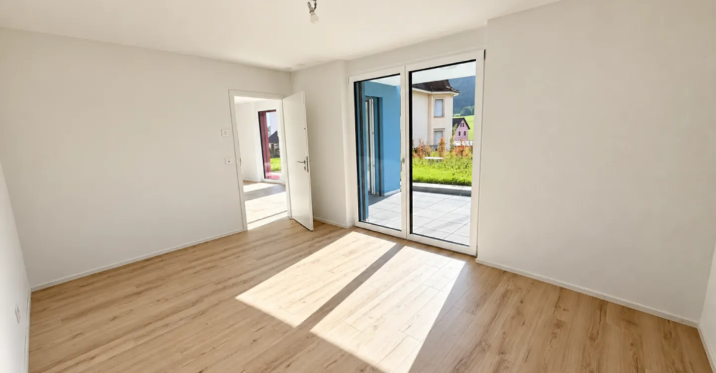 Villeret, wunderschöne 3,5-Zimmer-Wohnung mit privatem Garten und Garage - Foto 8 von 10