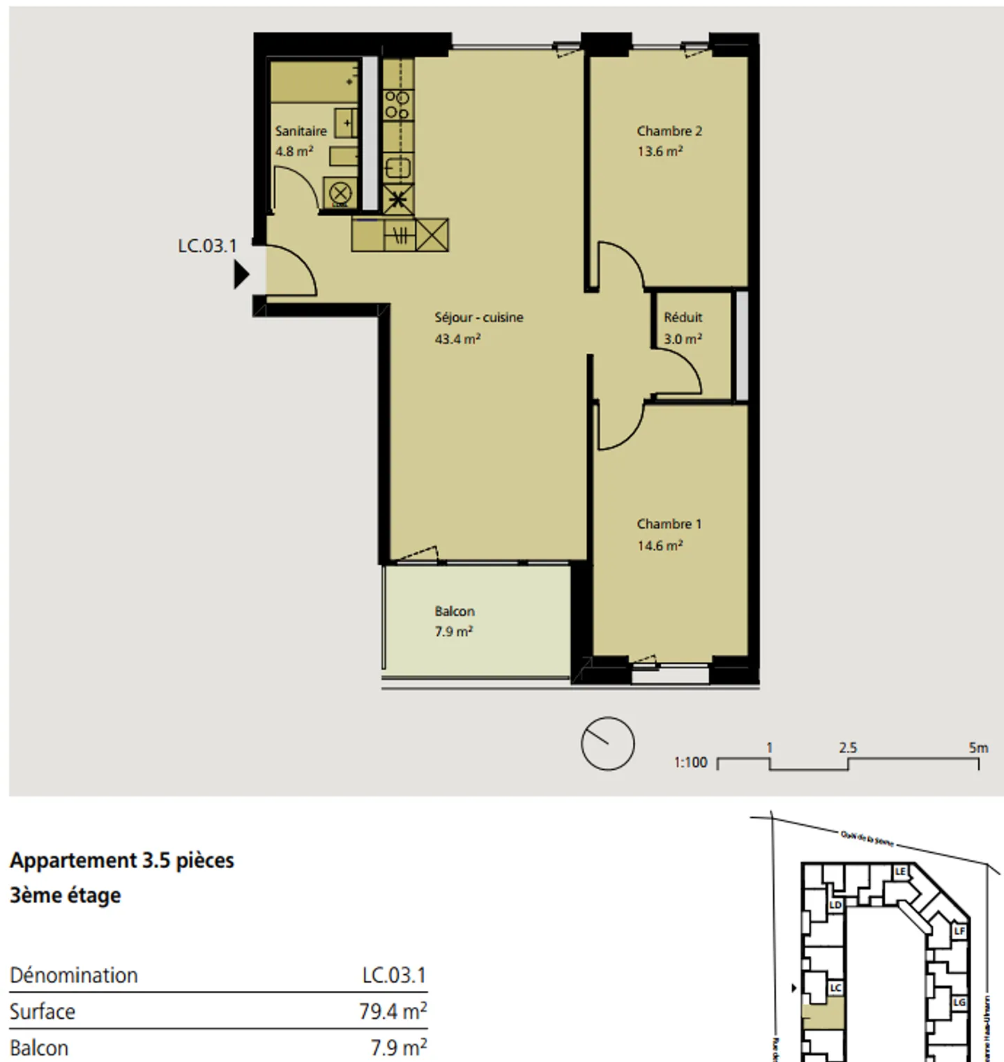 3.5 Room Apartment - Photo 2 of 5