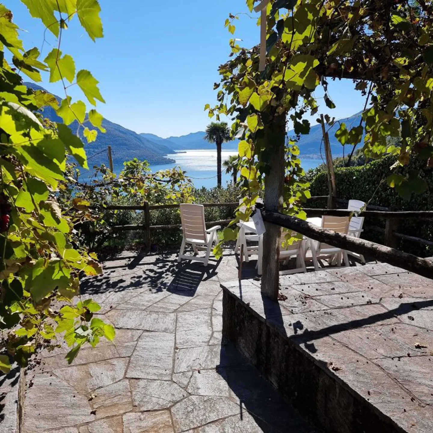 Grande monolocale con giardino, 1 posteggio e bellissima vista lago | Grosse Studio-Wohnung, mit terrasse, 1 Parkplatz  und wunderschönen Seeblick - Foto 3 di 6