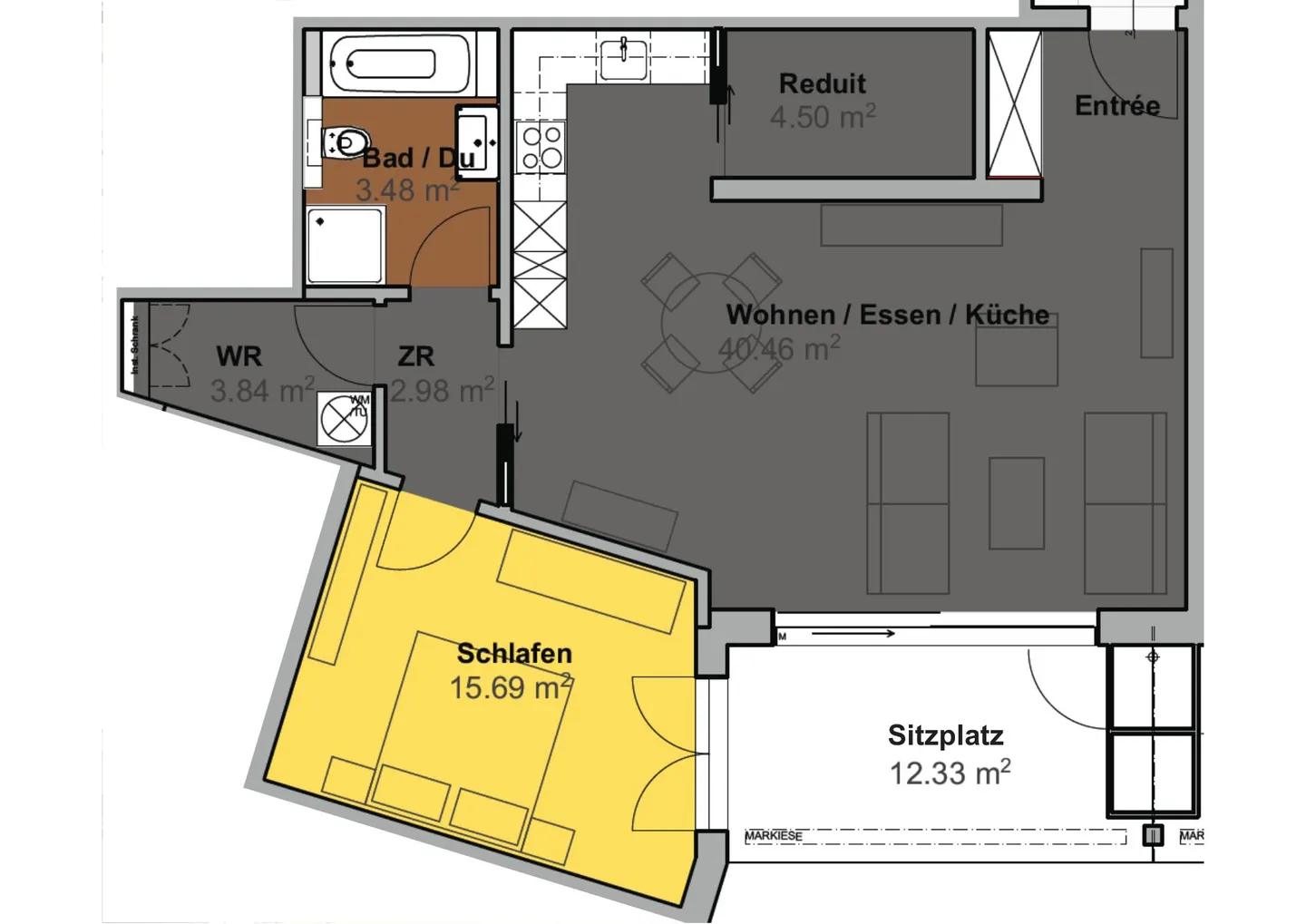 Très grand appartement de 2,5 pièces avec jardin dans un emplacement idyllique - Photo 9 sur 11